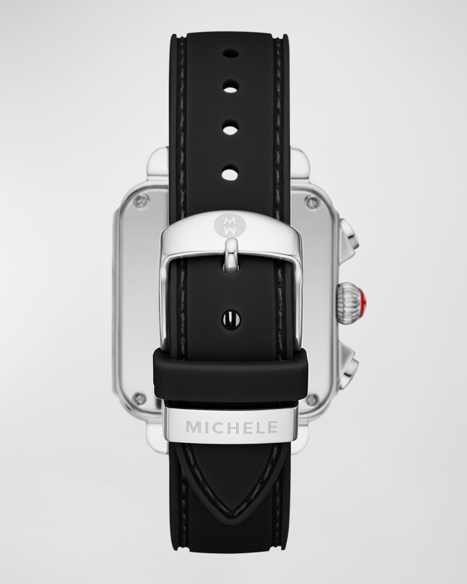 MICHELE Deco Sport Stainless Steel Chronograph Watch in Black Neiman Marcus