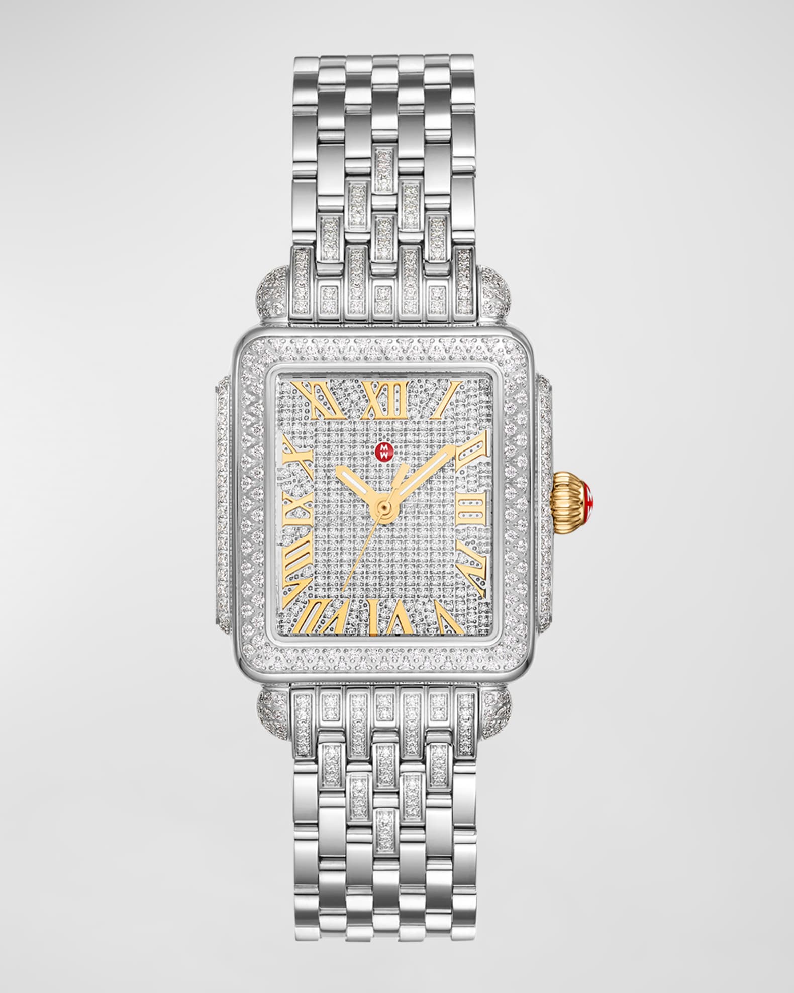 MICHELE Special Edition Deco Madison Mid Diamond Ultimate Pave Watch Neiman Marcus