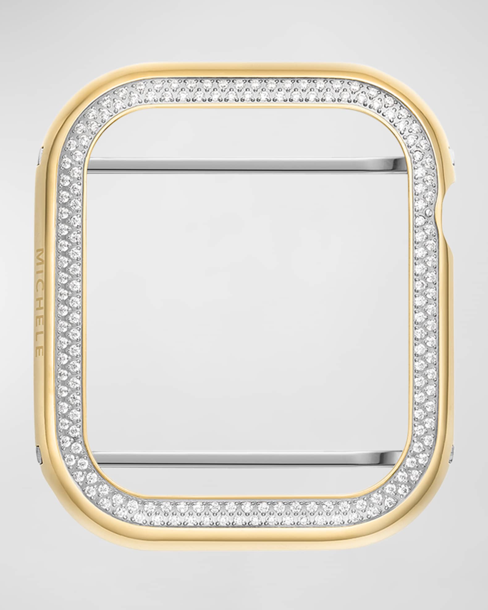 Michele Diamond Apple Watch Case in 18K Plated 45mm Gold