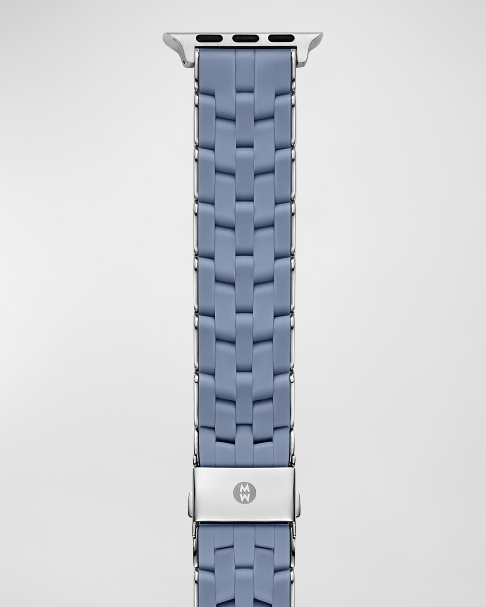 5 Link Silicone Wrapped Bracelet Band for Apple Watch, Blue Dusk 0