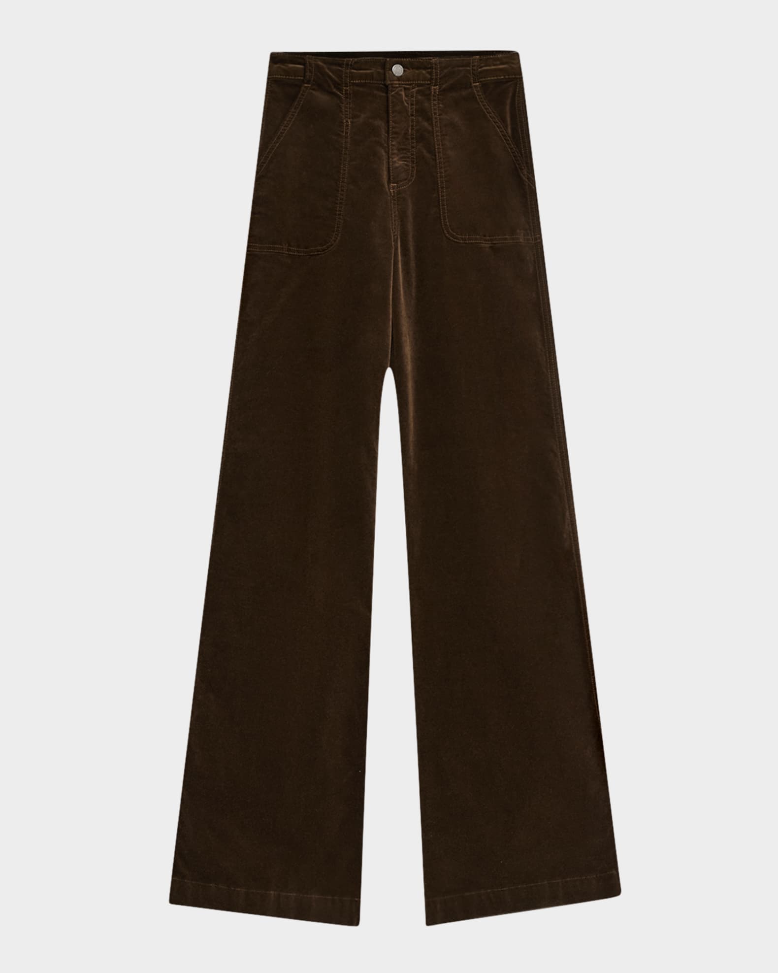 Theodora Wide-Leg Velvet Jeans 0