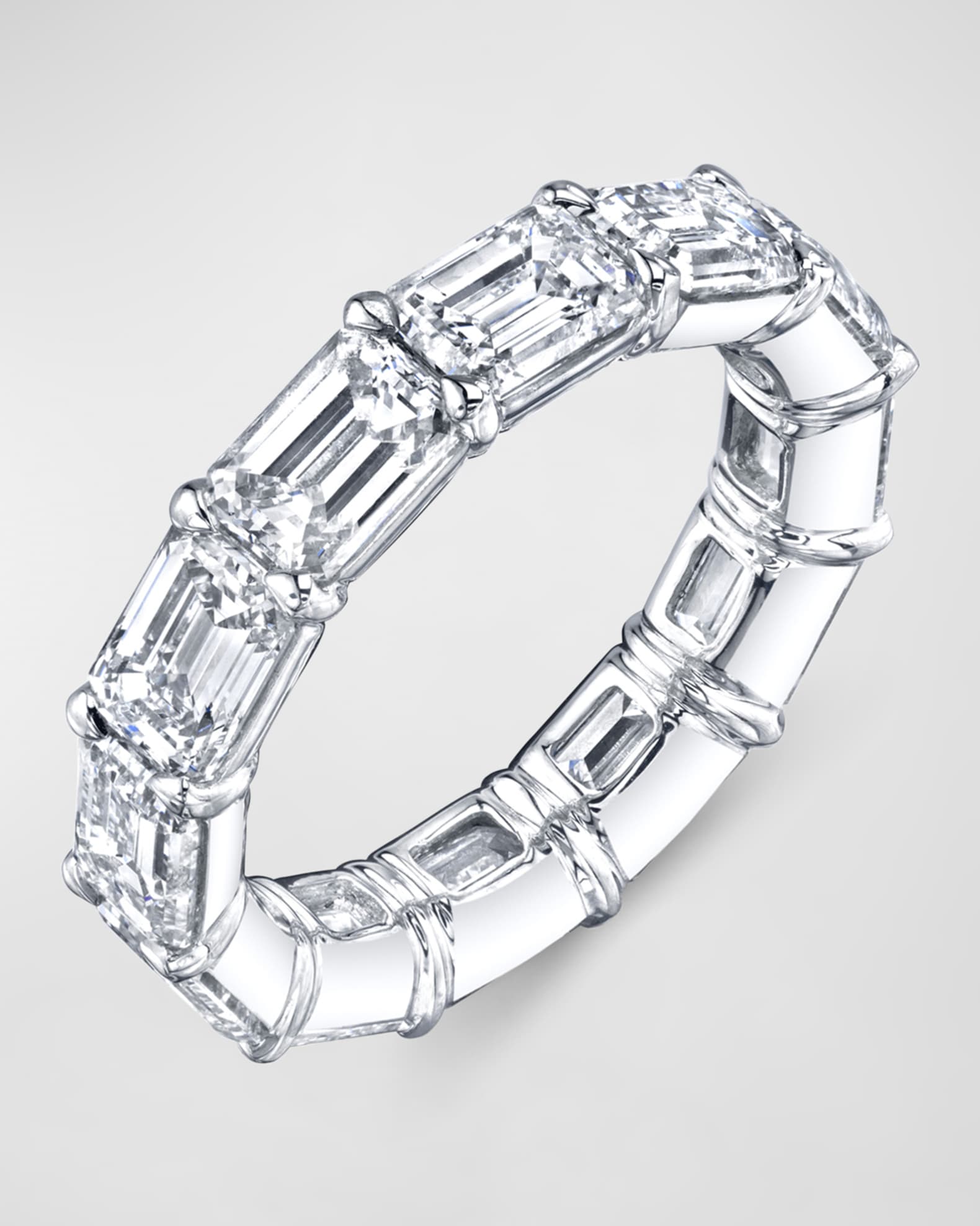 x Danielle Klein Large Eternity Band with Horizontal Set Emerald Cut Diamonds 1