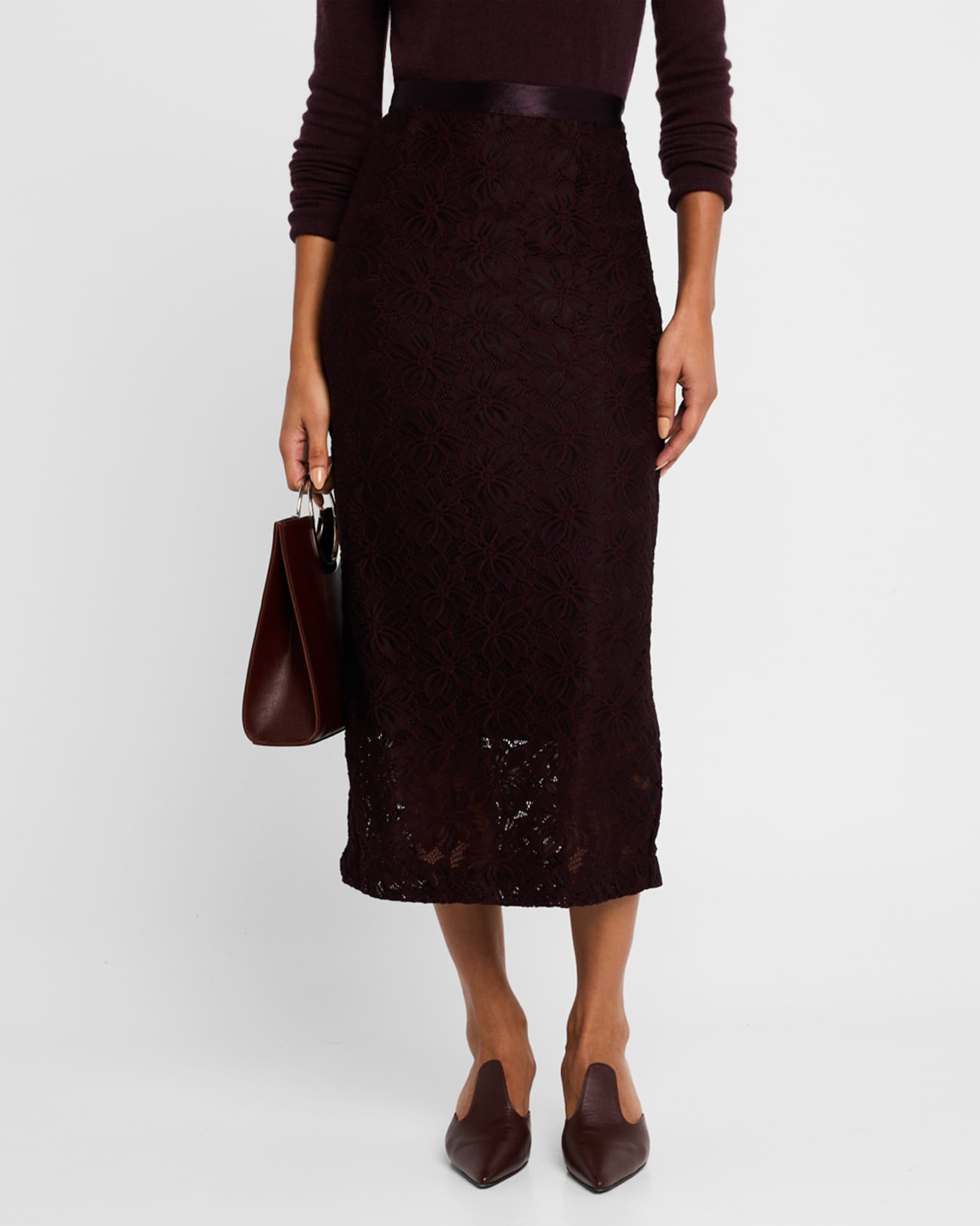 Derek Lam 10 Crosby Marjorie Floral Lace Pencil Skirt Neiman Marcus