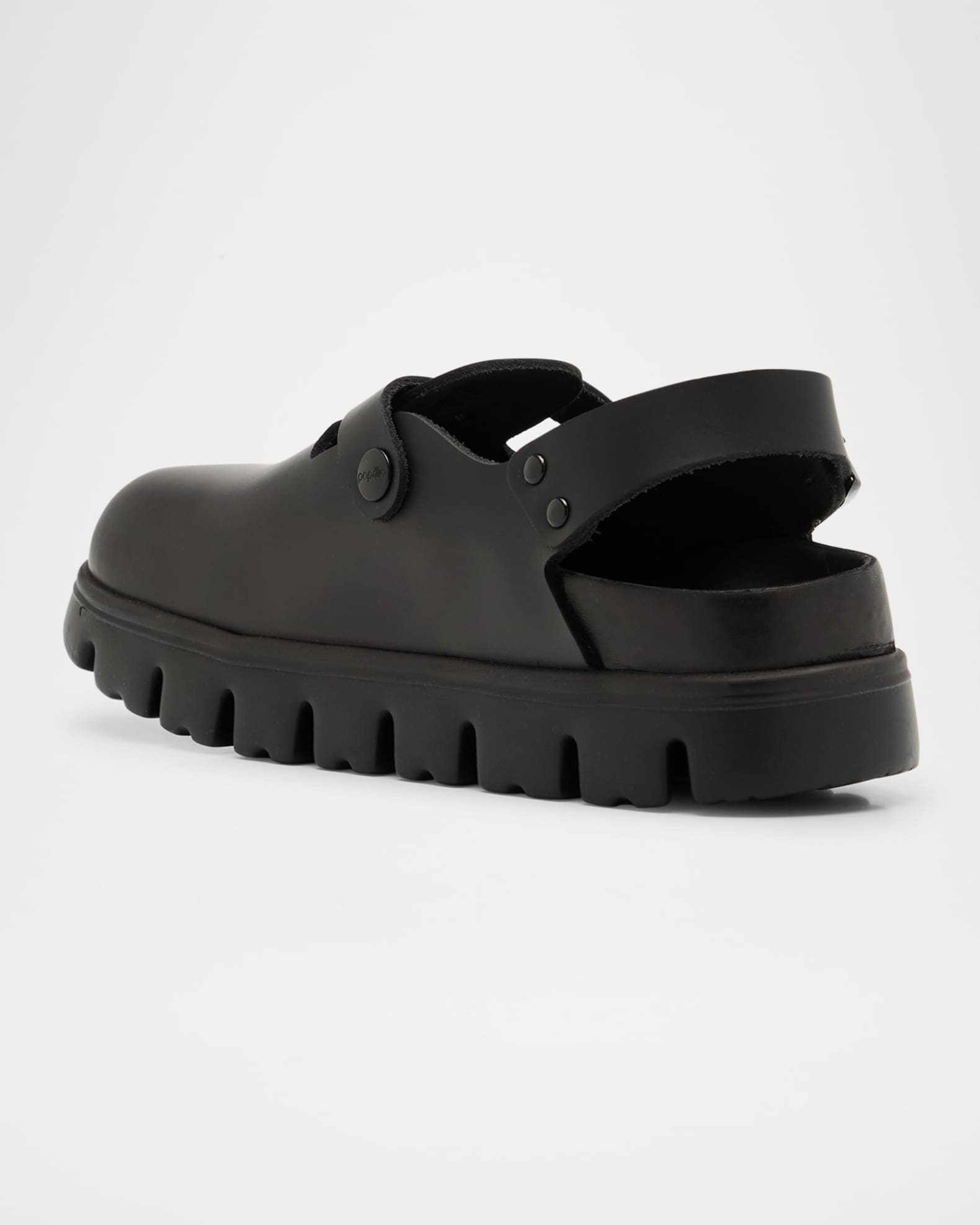 Tokio Exquisite Flatform Leather Clogs