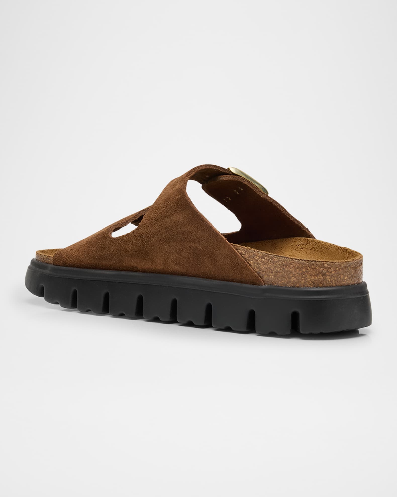 Arizona Buckle Suede Flatform Sandals 1