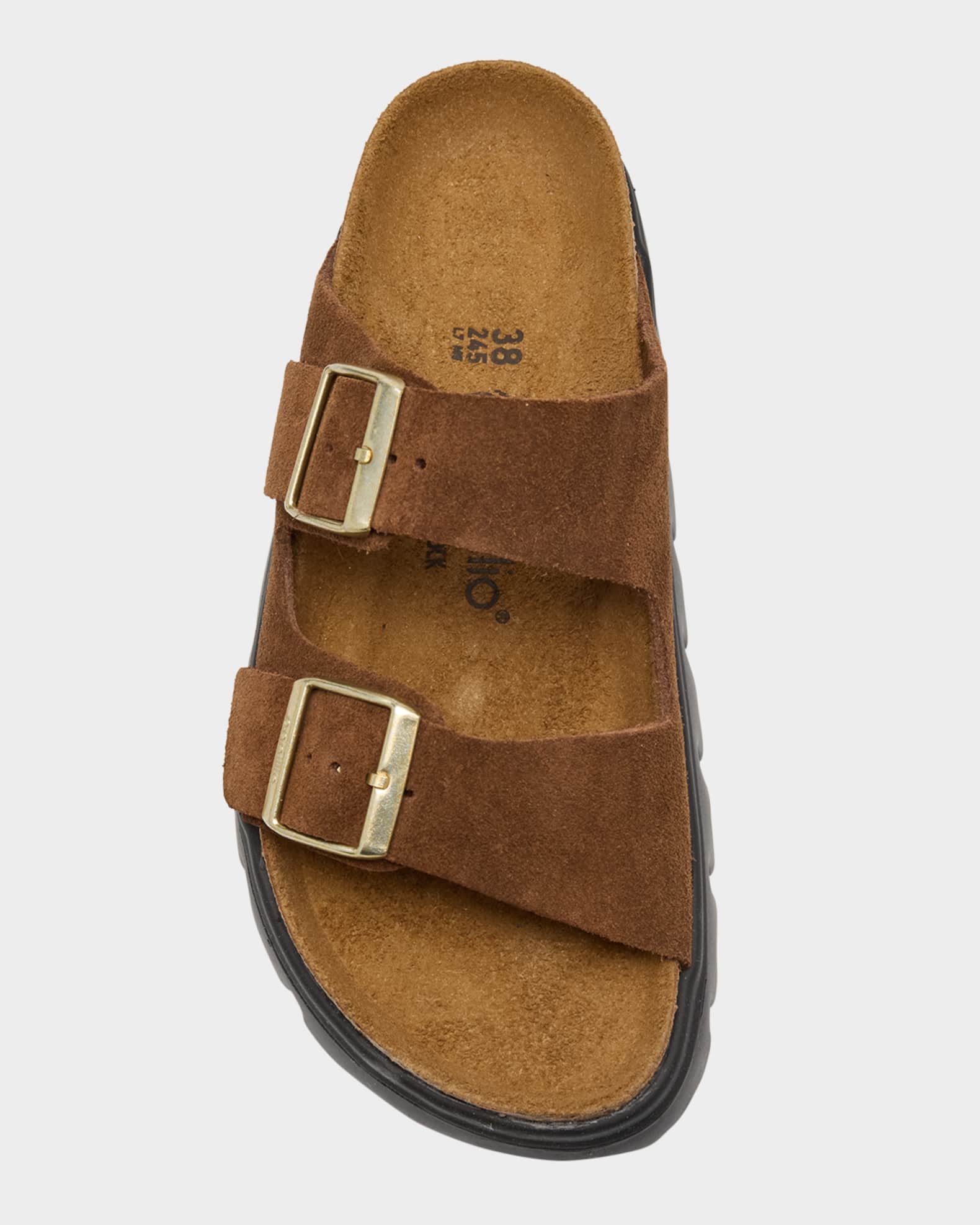 Arizona Buckle Suede Flatform Sandals