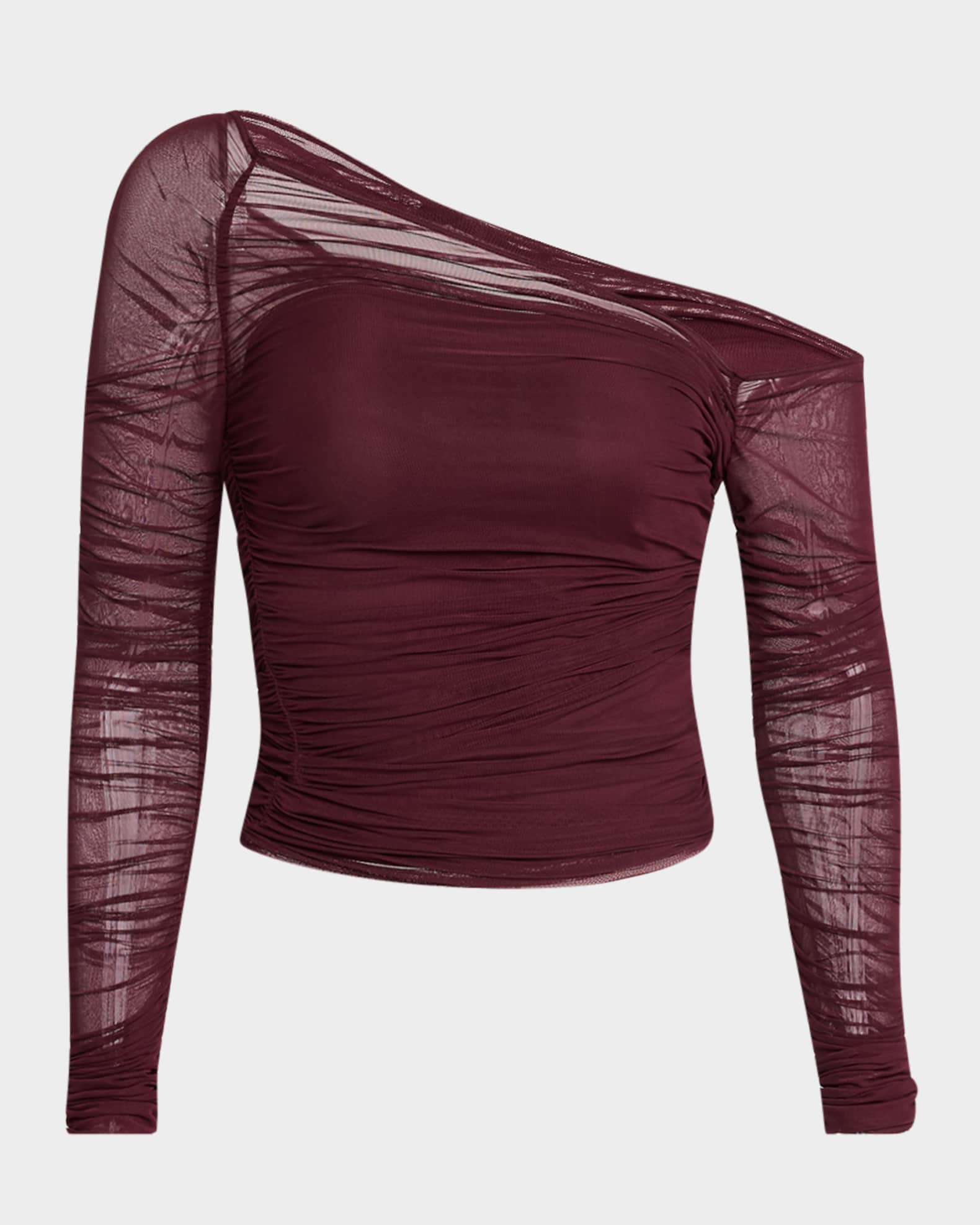 Shauna Asymmetric Mesh Top 0