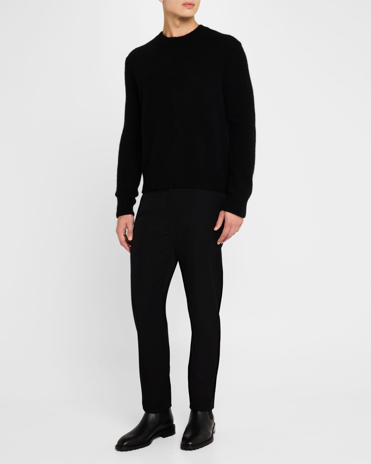 Manolo Blahnik Men's Brompton Leather Chelsea Boots | Neiman Marcus