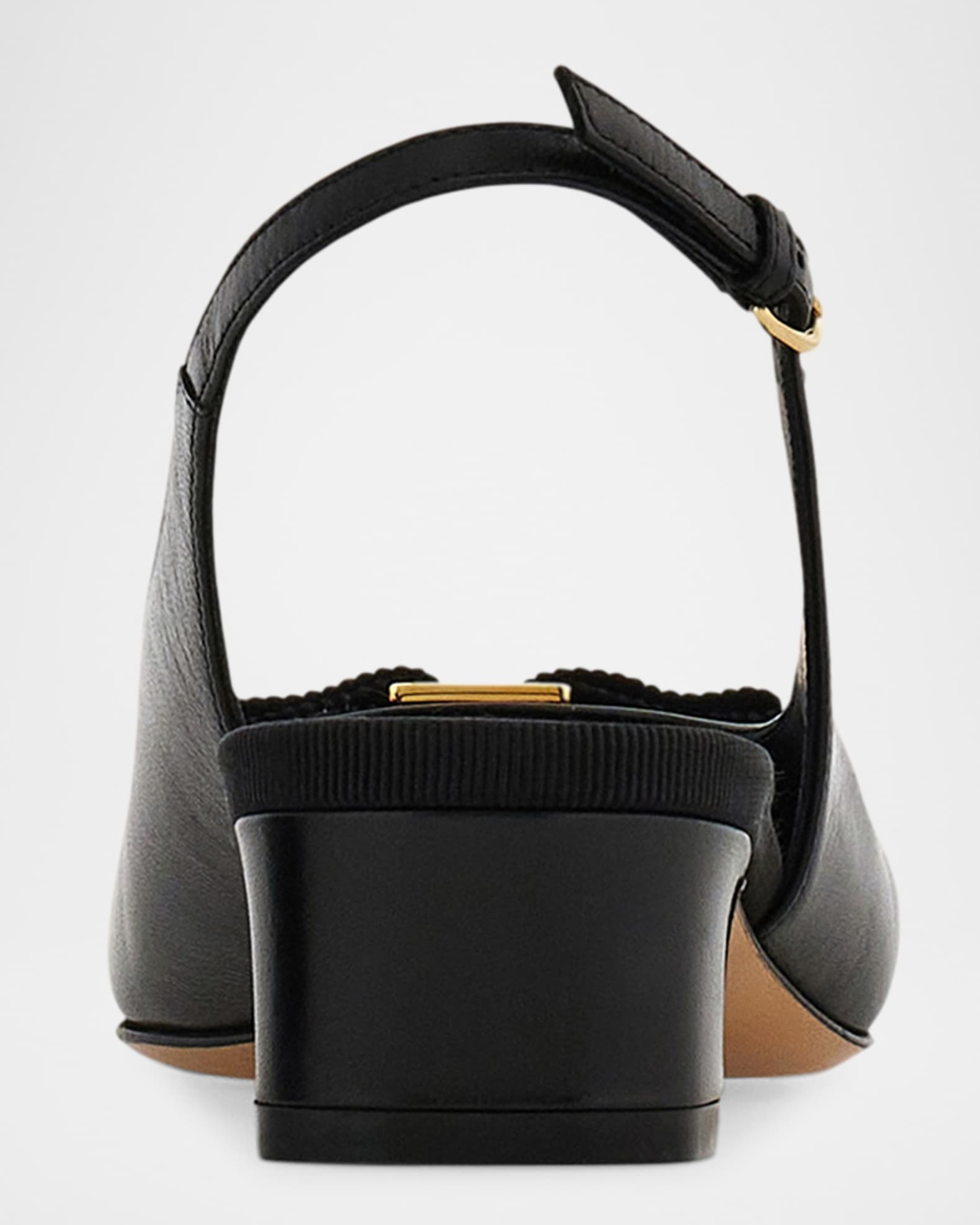 Ferragamo Rivada Leather Bow Slingback Pumps | Neiman Marcus