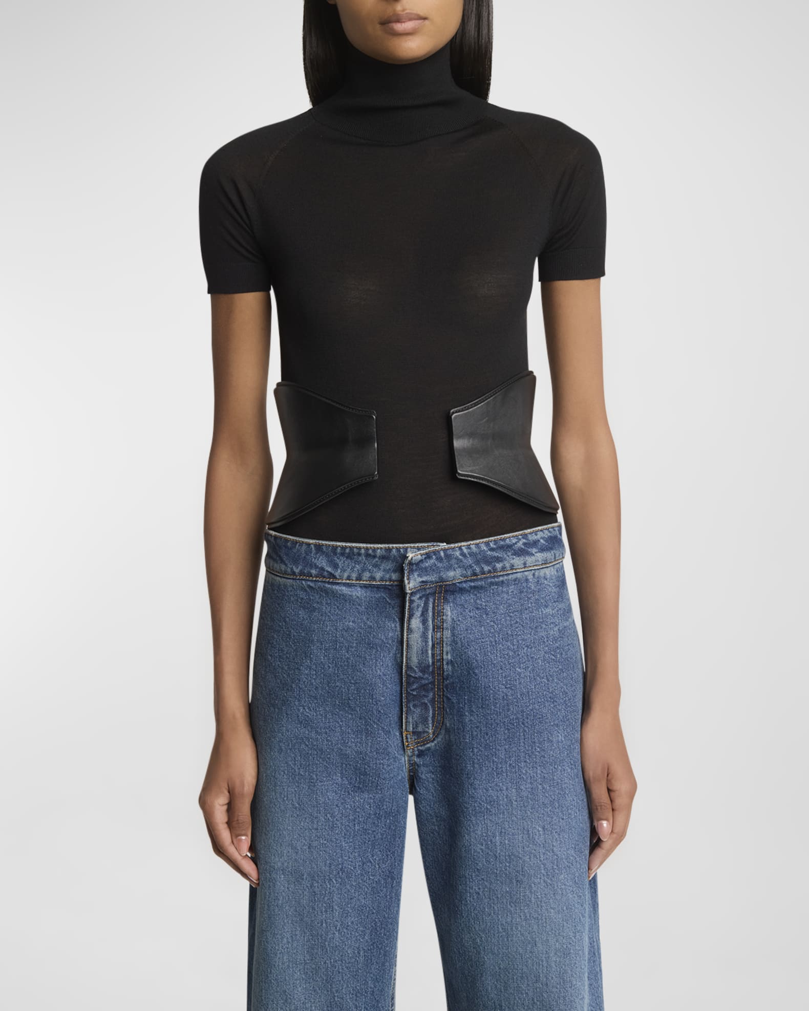 Flex Bustier Leather Corset Belt 1