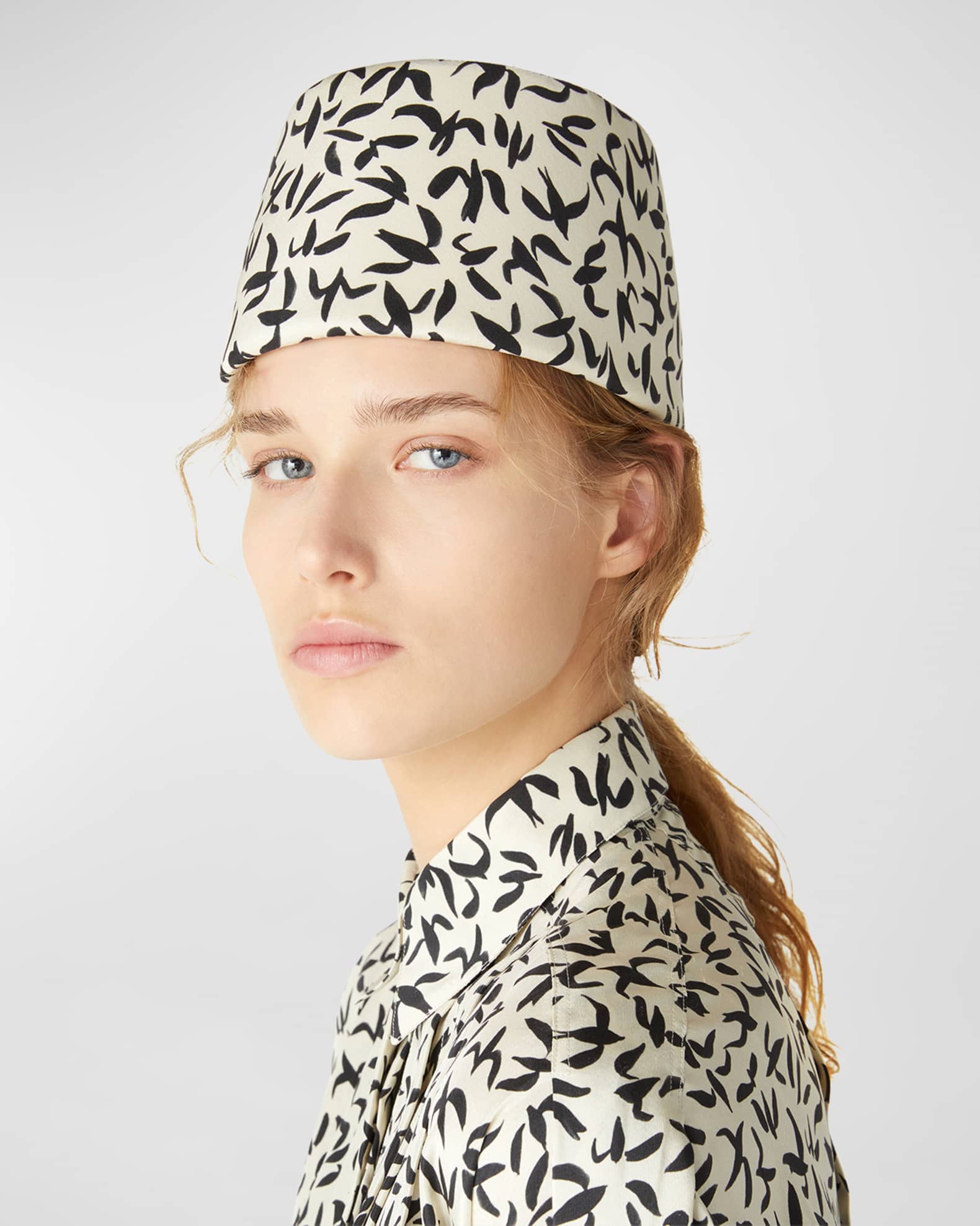 Jasmine Swallows Milkado Silk & Rabbit Felt Hat  1