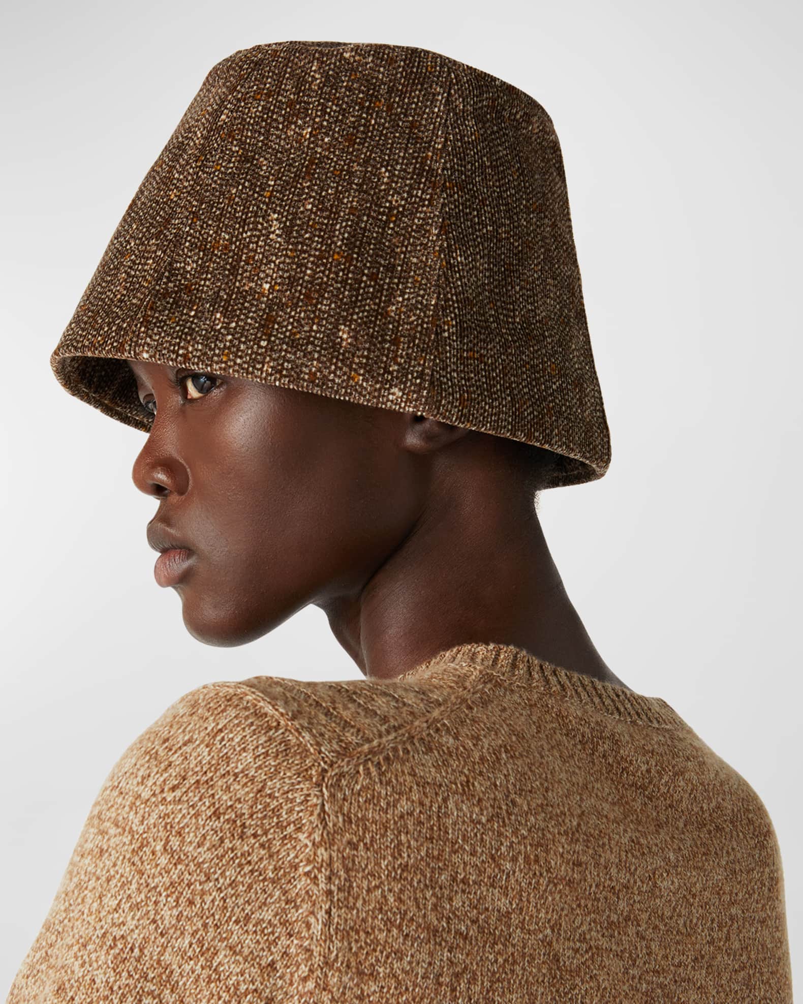 Kimi Embellished Tweed Corduroy Bucket Hat 1