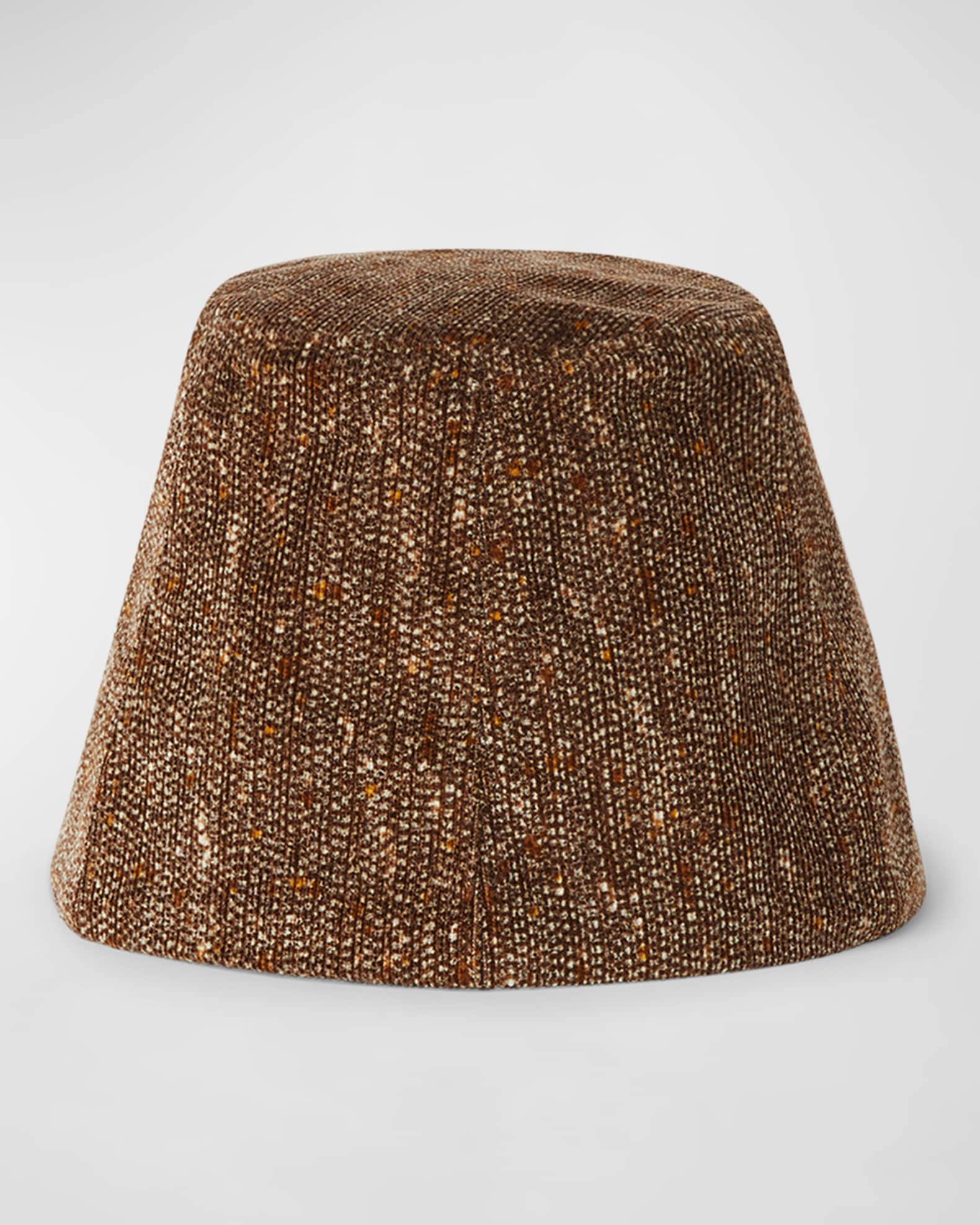 Kimi Embellished Tweed Corduroy Bucket Hat 0