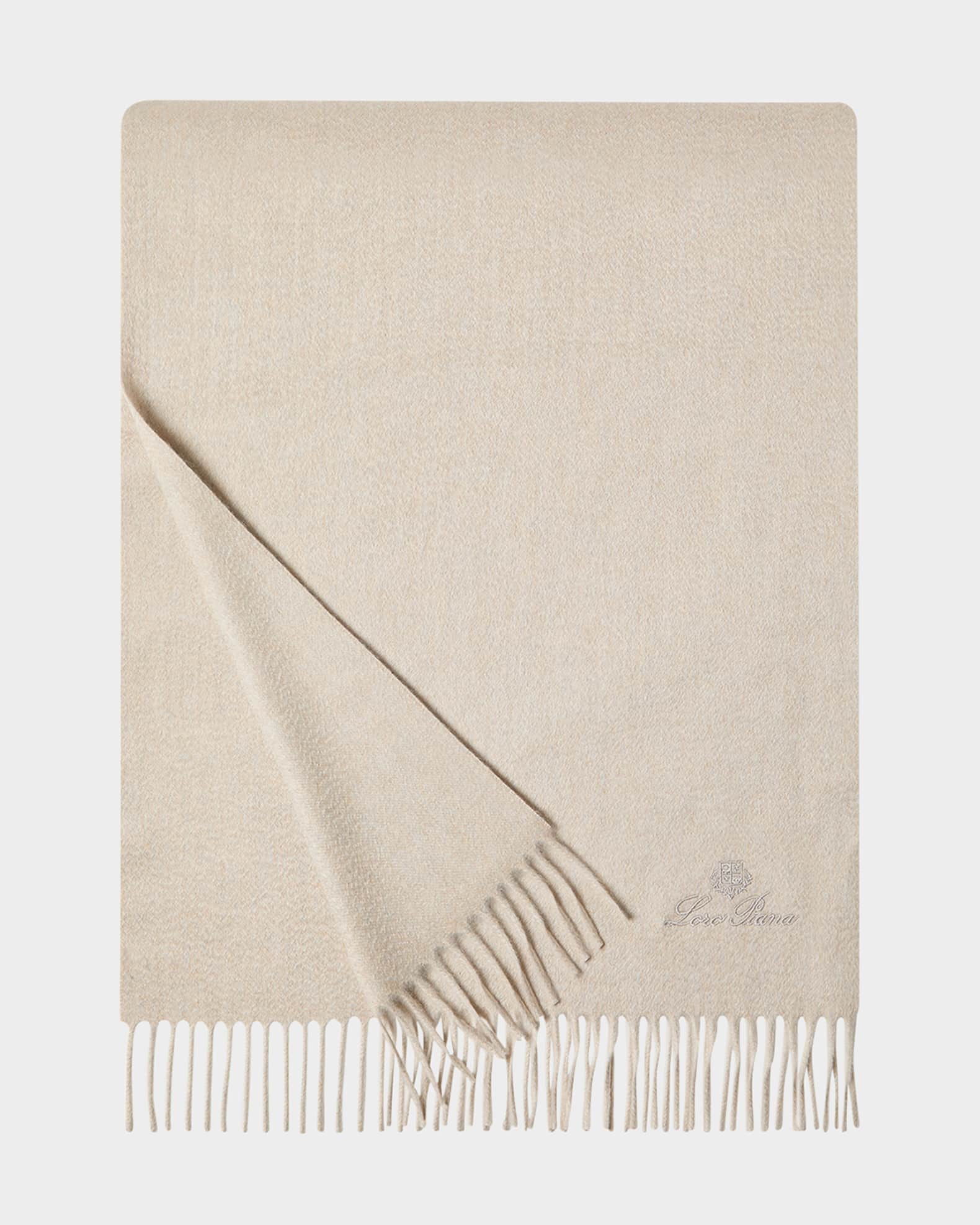 Embroidered Logo Cashmere Scarf  0
