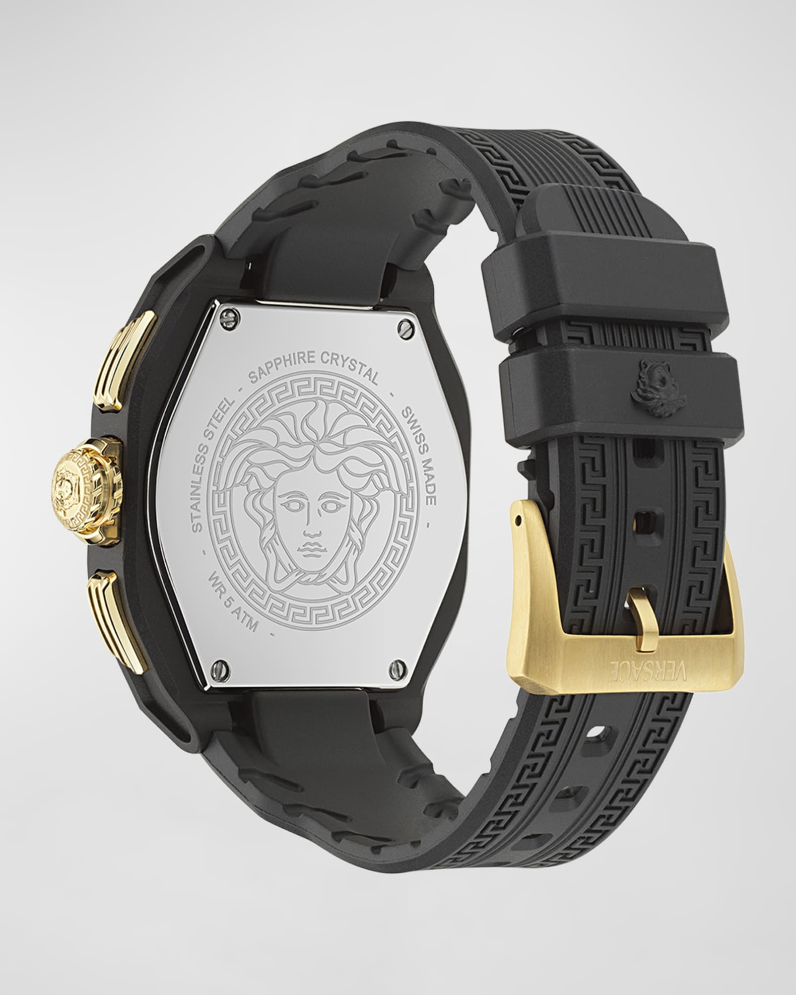 Versace V-Legend Chrono TPU-Strap Watch, 44mm | Neiman Marcus
