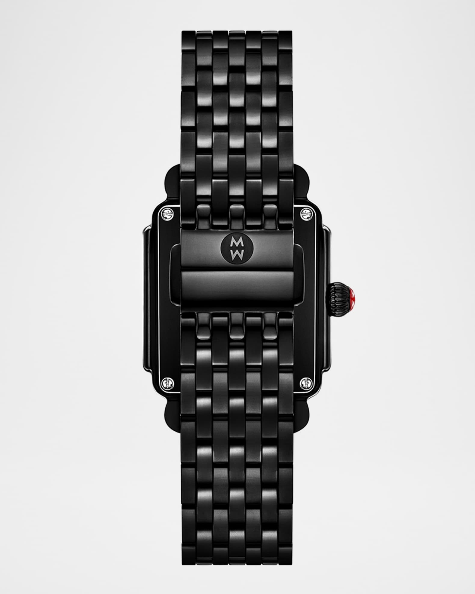 MICHELE Deco Madison Noir Diamond Bracelet Watch Neiman Marcus