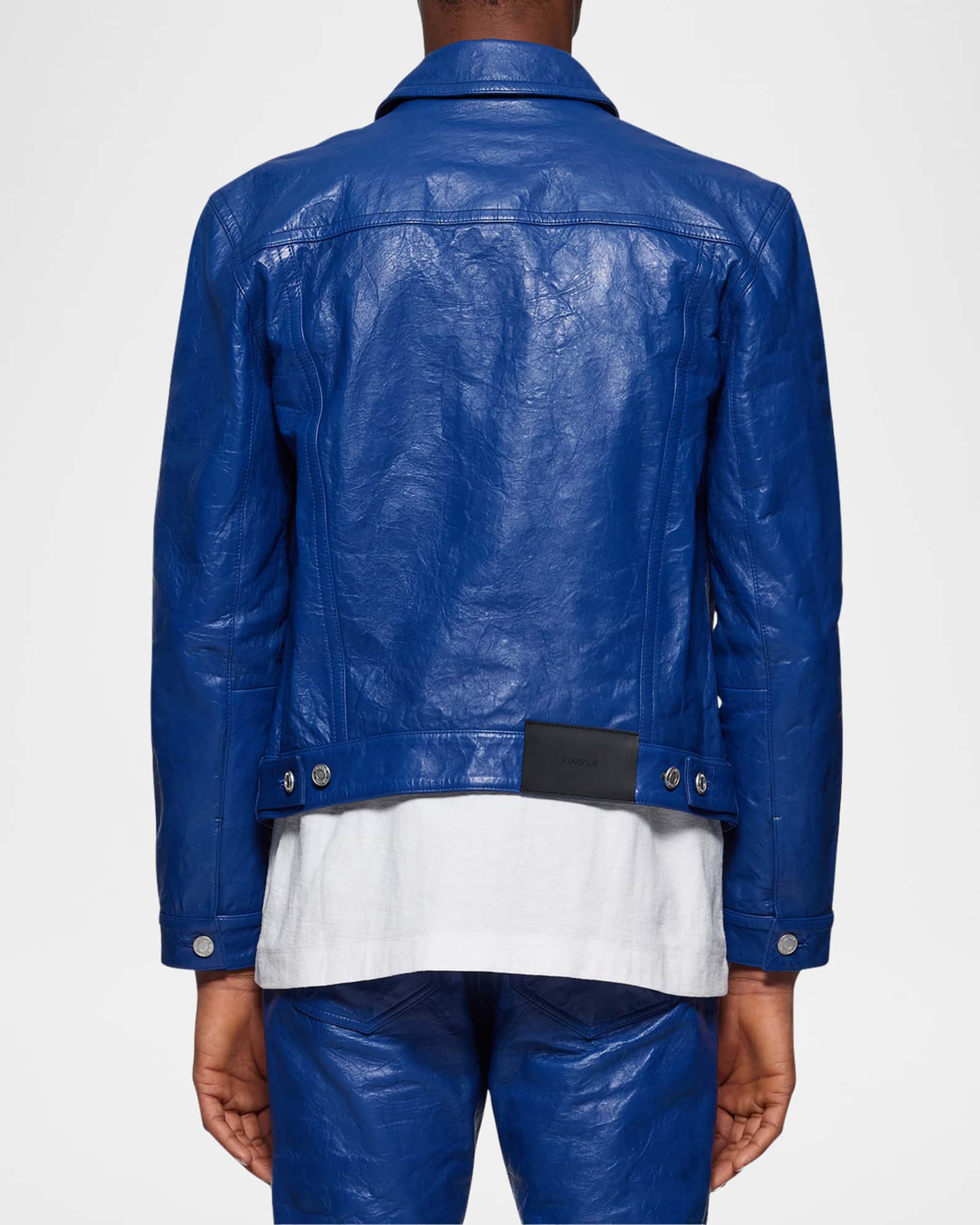 Men's Leather Trucker Jacket 1