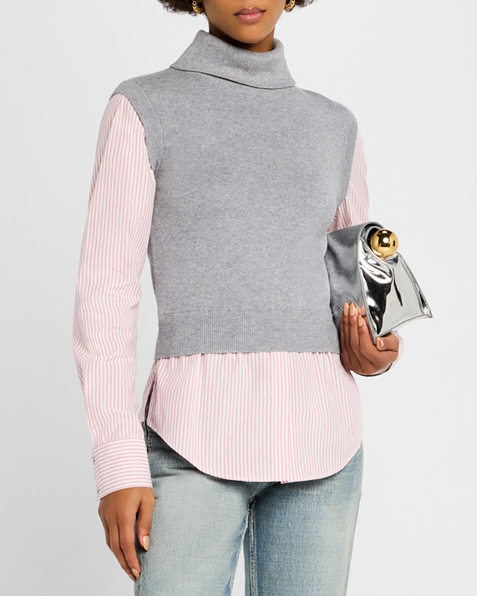 Aissa Mixed-Media Top