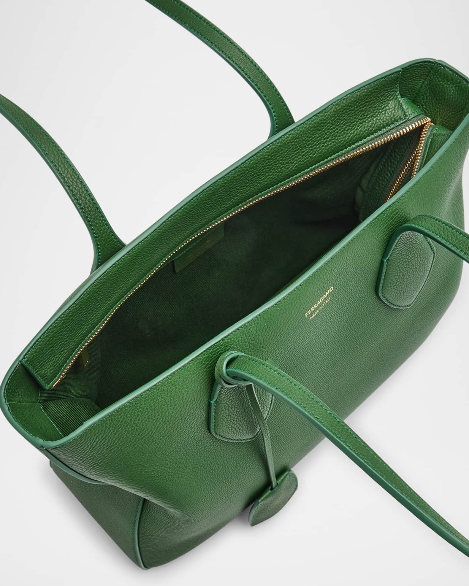 Star Zip Leather Tote Bag