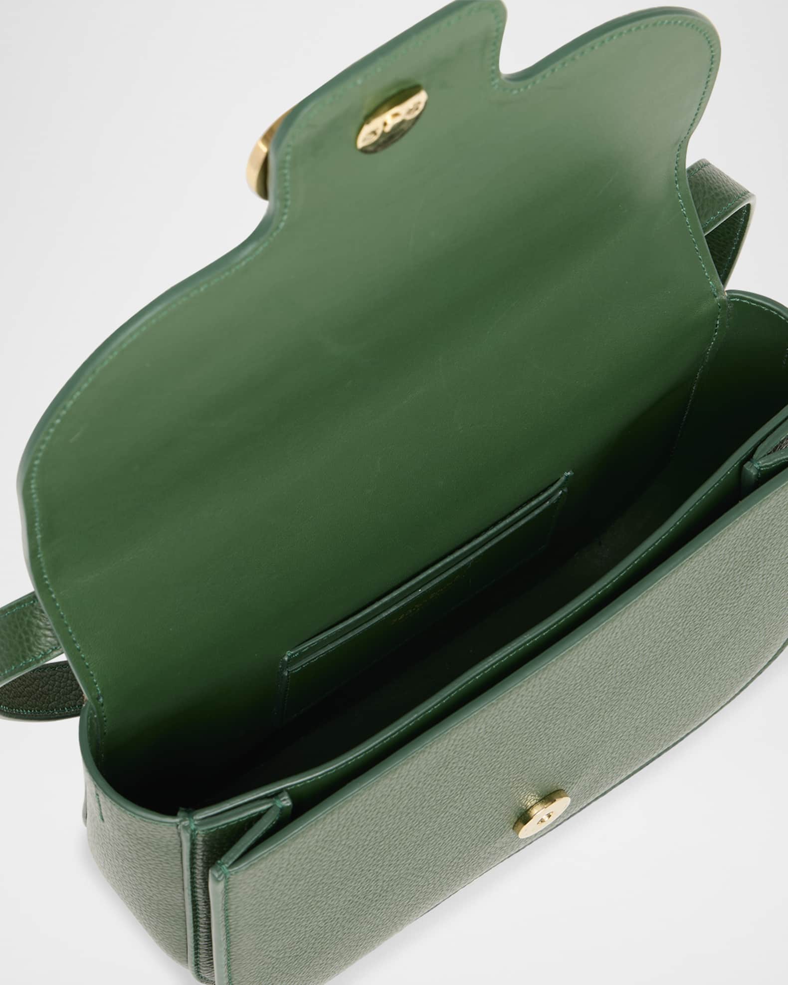 Ferragamo Double Gancio Flap Leather Crossbody Bag | Neiman
