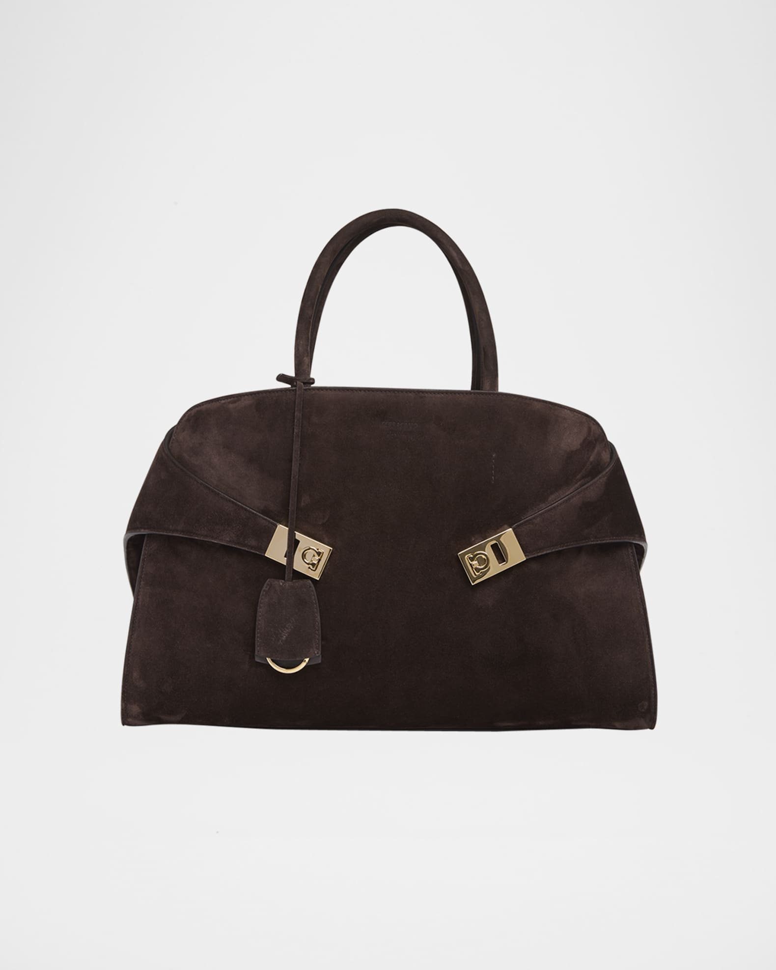 Large Hug Suede Top-Handle Bag 0
