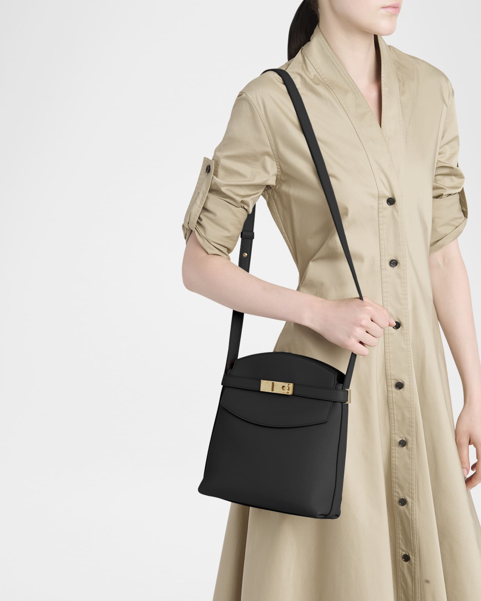 Hug Leather Messenger Crossbody Bag 1