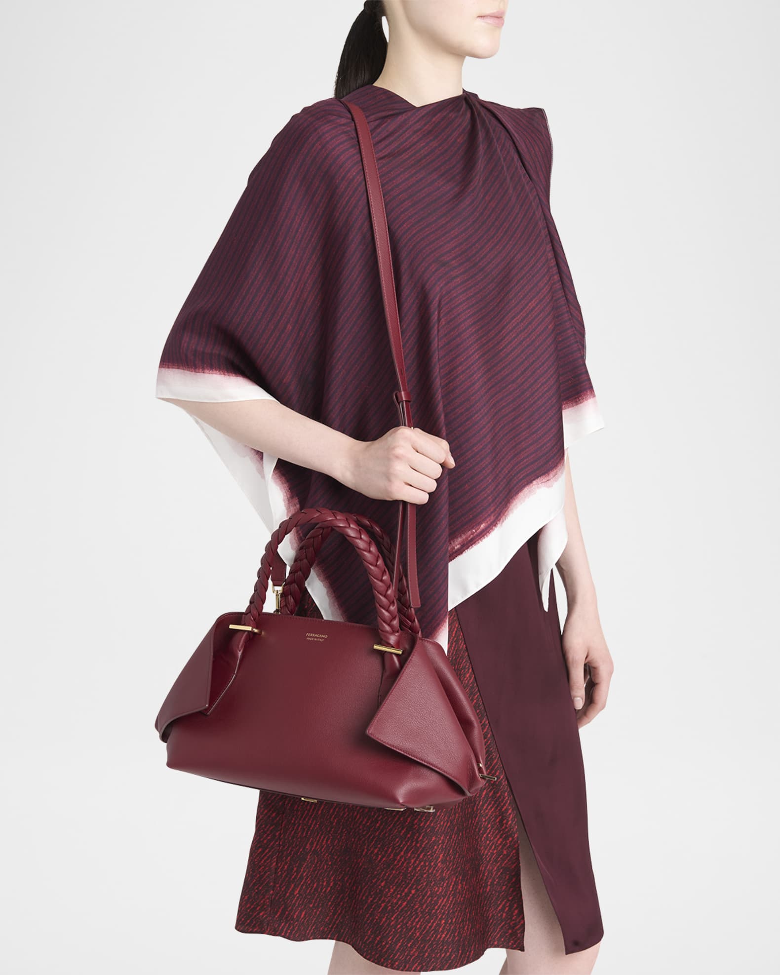 Ferragamo Small Blossom Top-Handle Bag | Neiman Marcus
