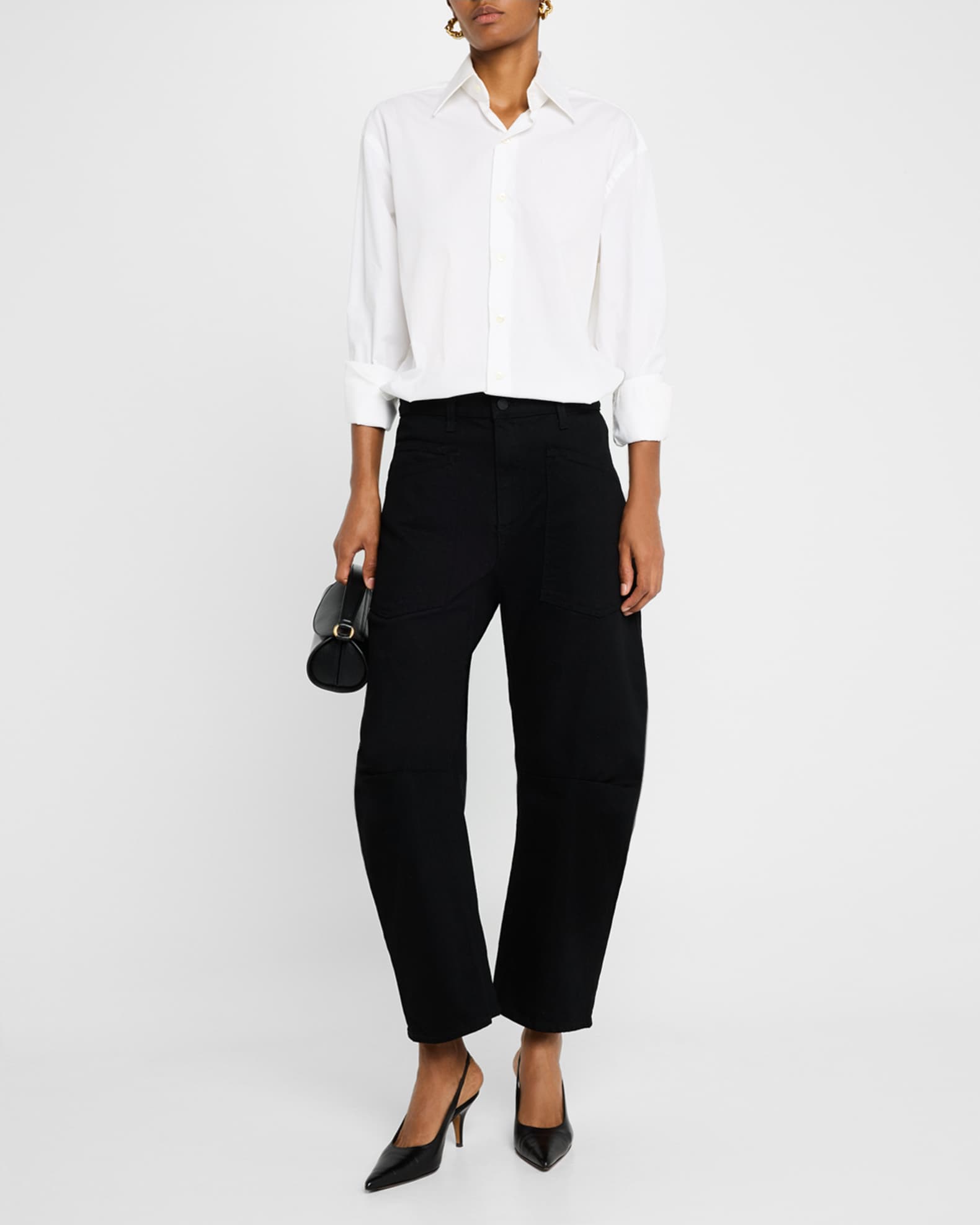 Shon Curved Denim Pants 1