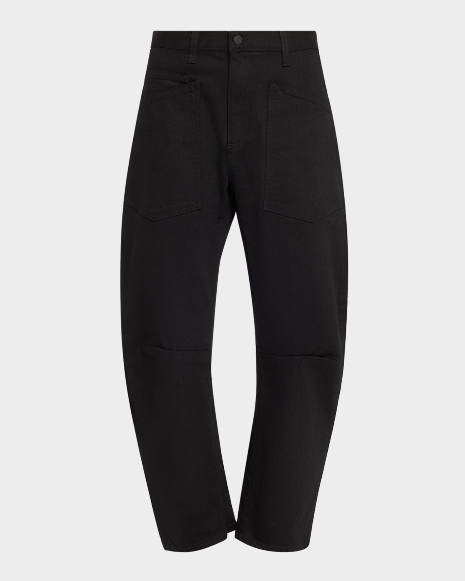 Shon Curved Denim Pants 0