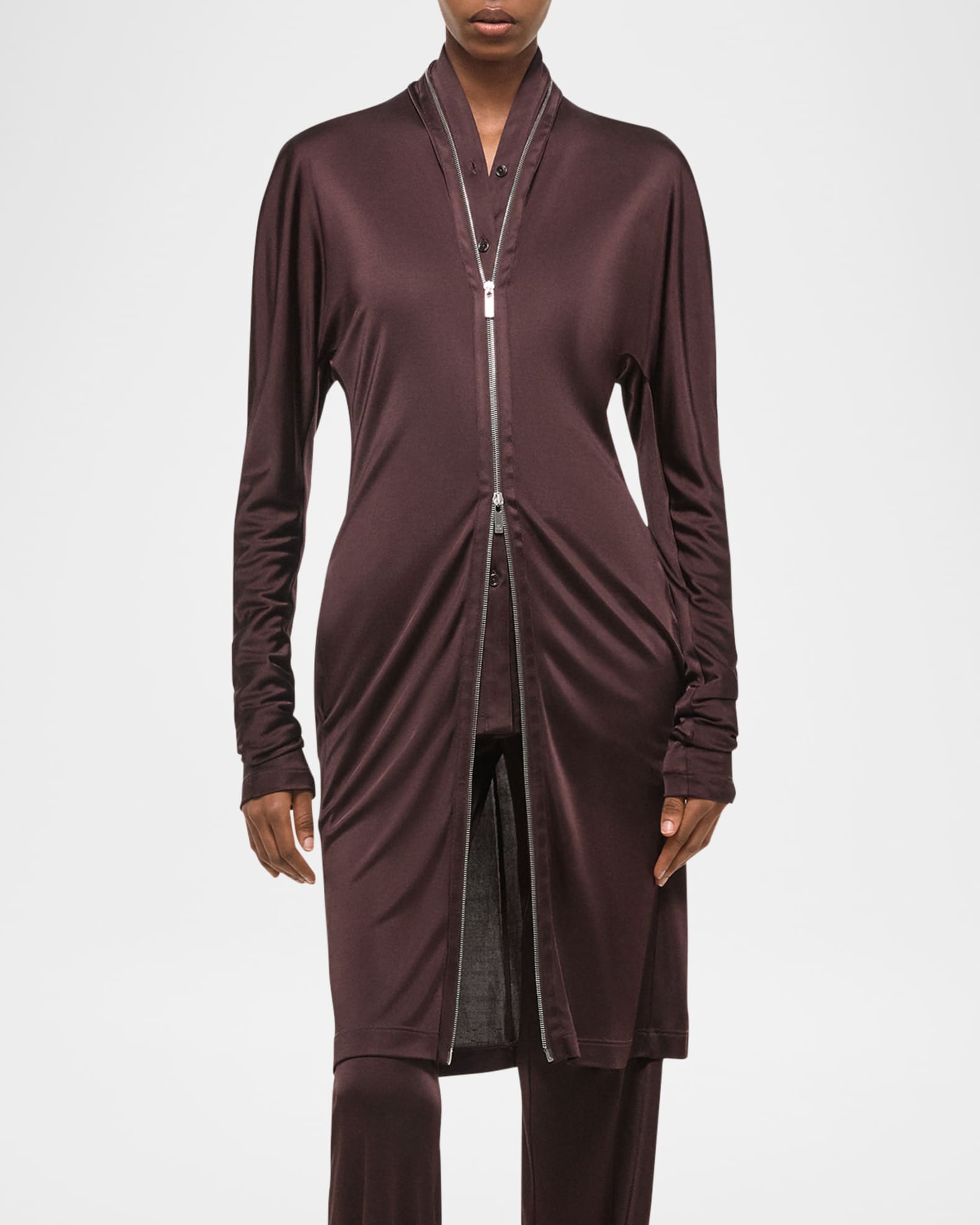 Liquid Jersey Zip Infinity Dress 1
