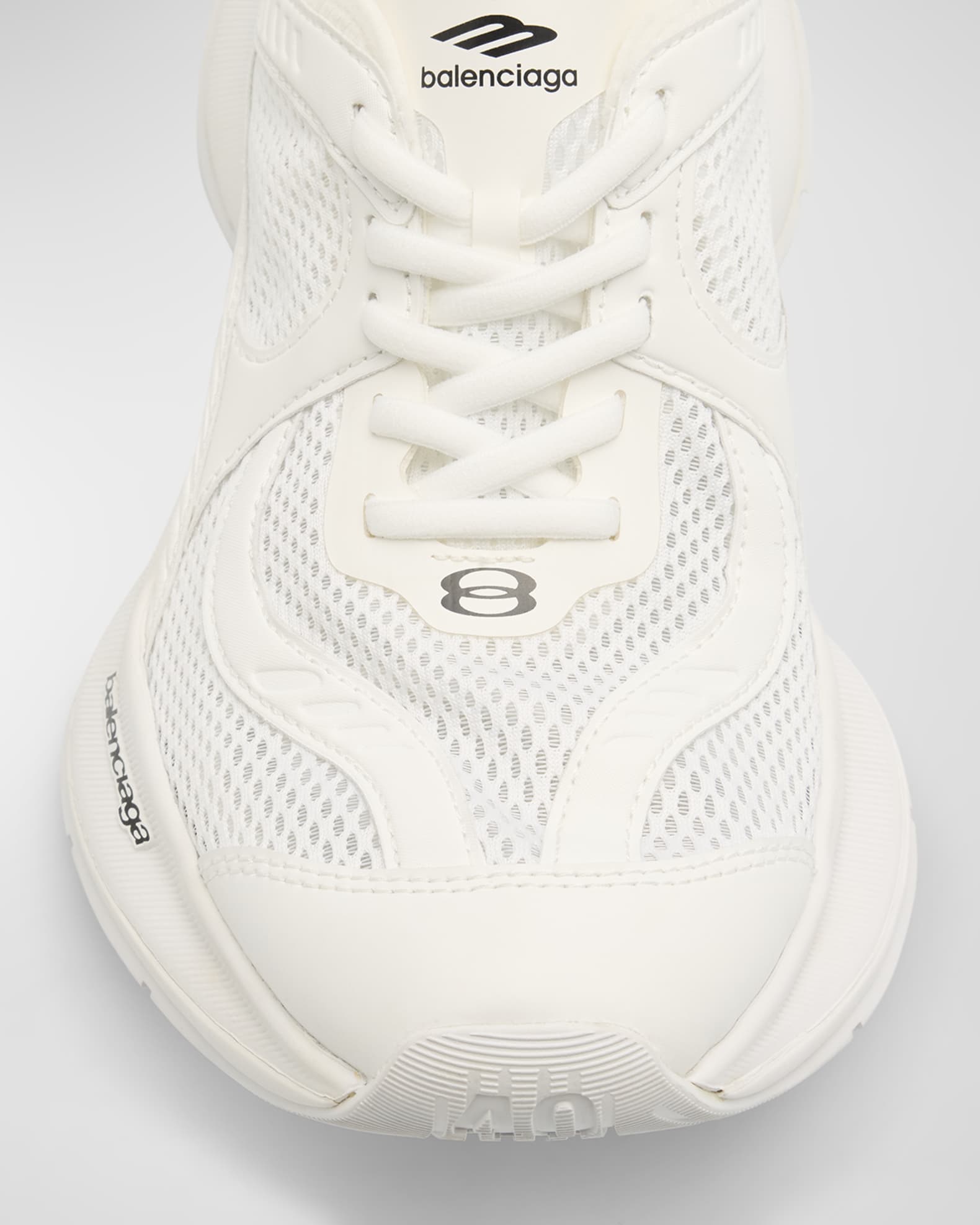 スニーカー Balenciaga White Mesh And Rubber Track Sneakers BALENCIAGA - Track Nylon, Mesh and Rubber Sneakers - White