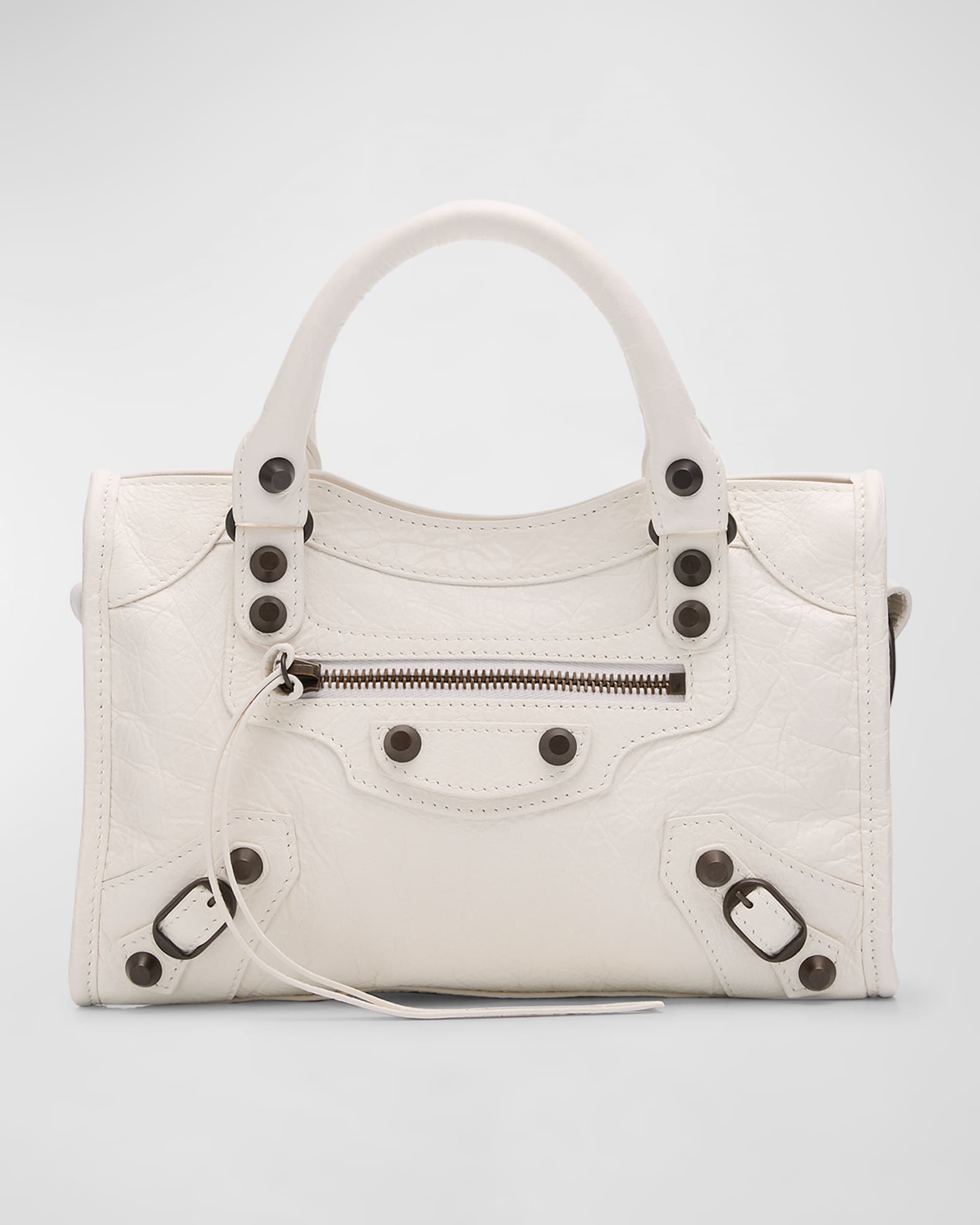 ハンドバッグ BALENCIAGA 'Le City Mini' handbag BALENCIAGA Le City mini textured-leather bag | NET-A-PORTER