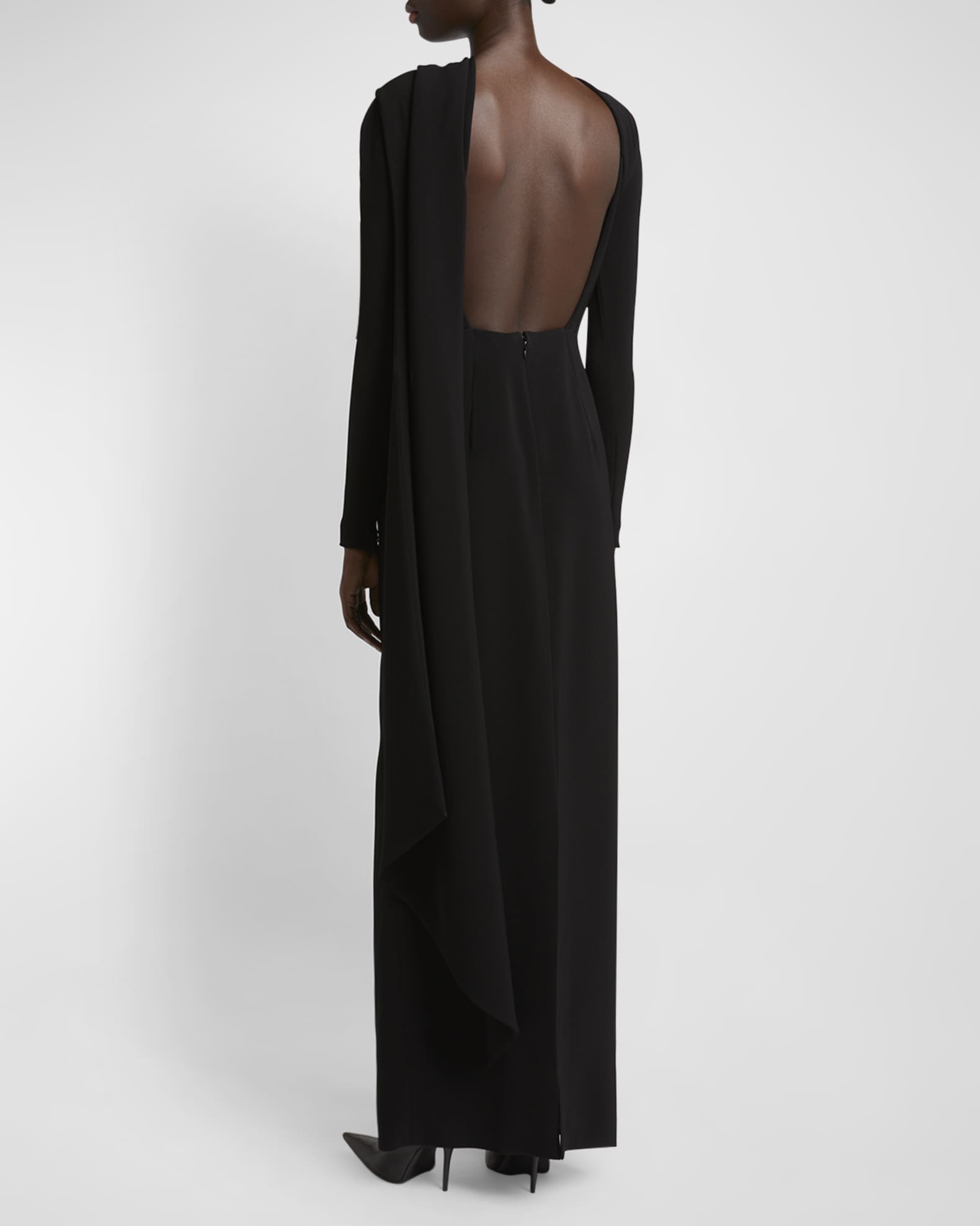 【送料&関税込】Balenciaga Satin Cape Dress Balenciaga Satin Cape Dress | italist
