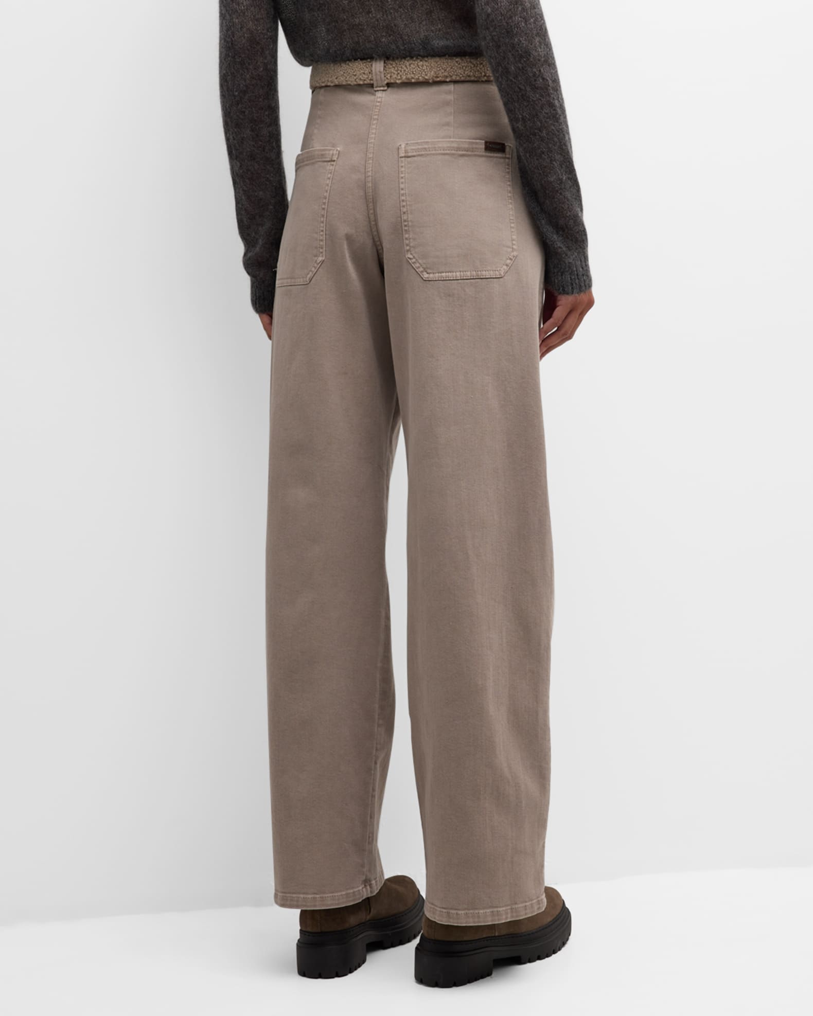 Brunello Cucinelli Loose Garment-Dyed Utility Pants | Neiman