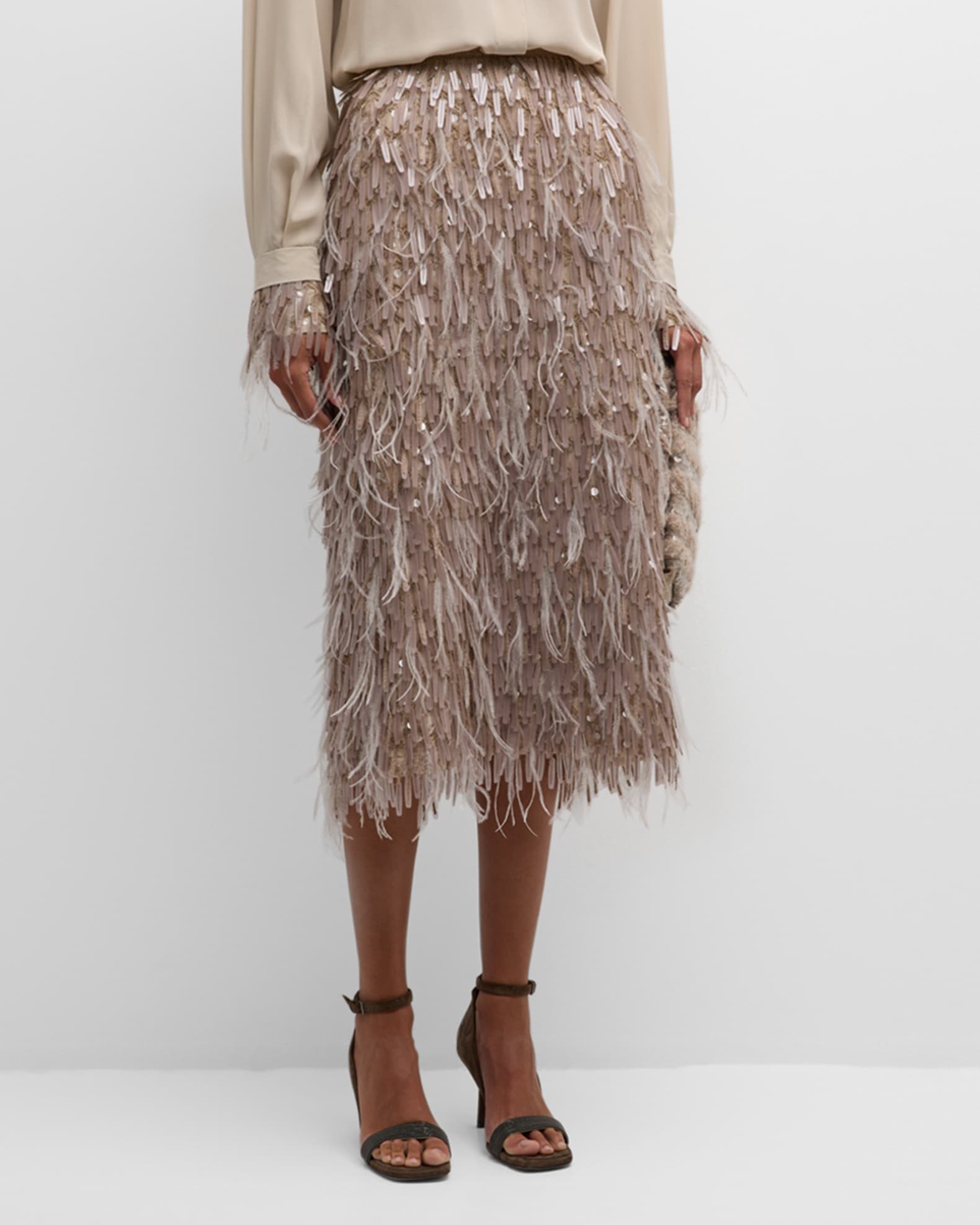 Silk chiffon midi skirt new arrivals
