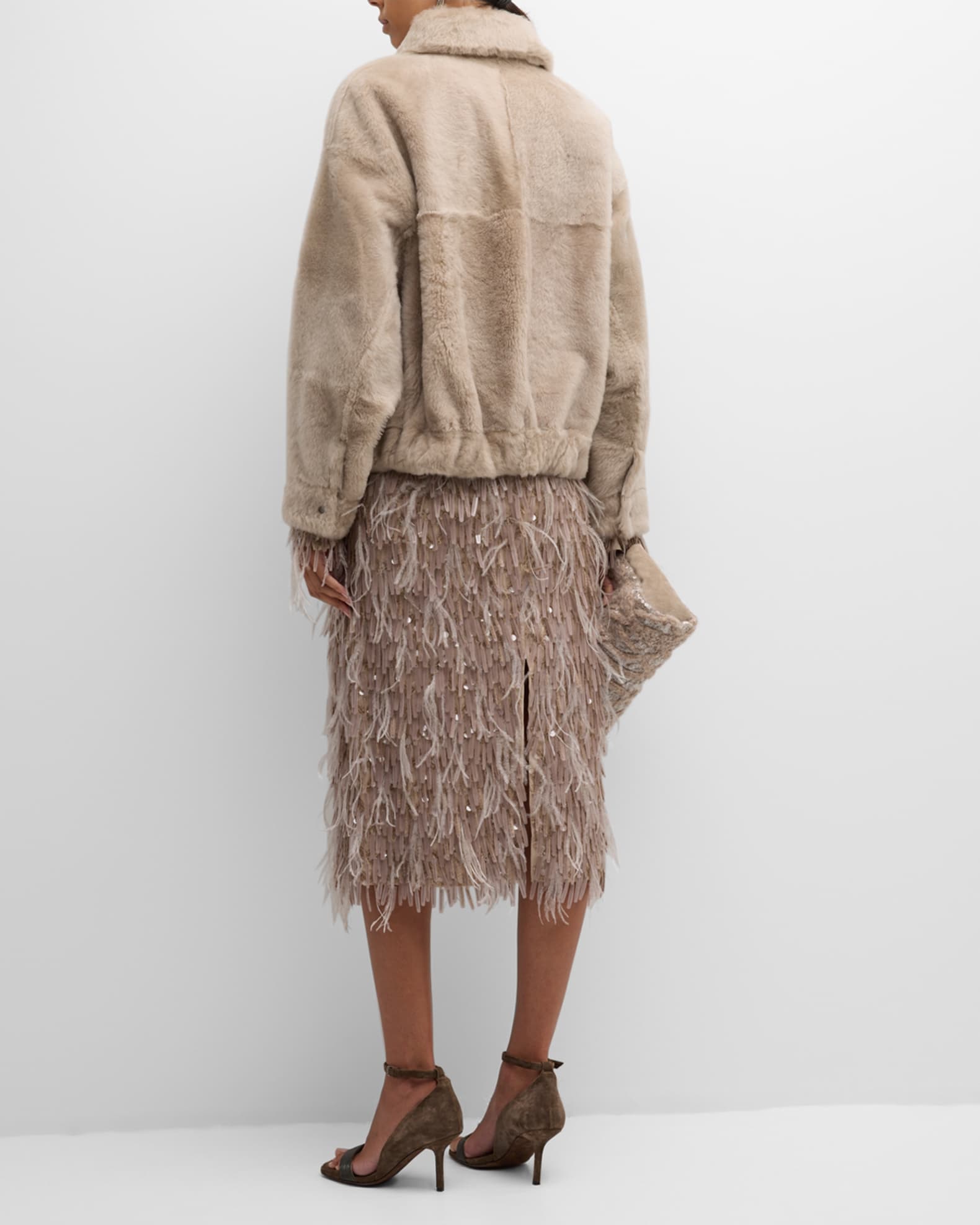Silk chiffon midi skirt discount
