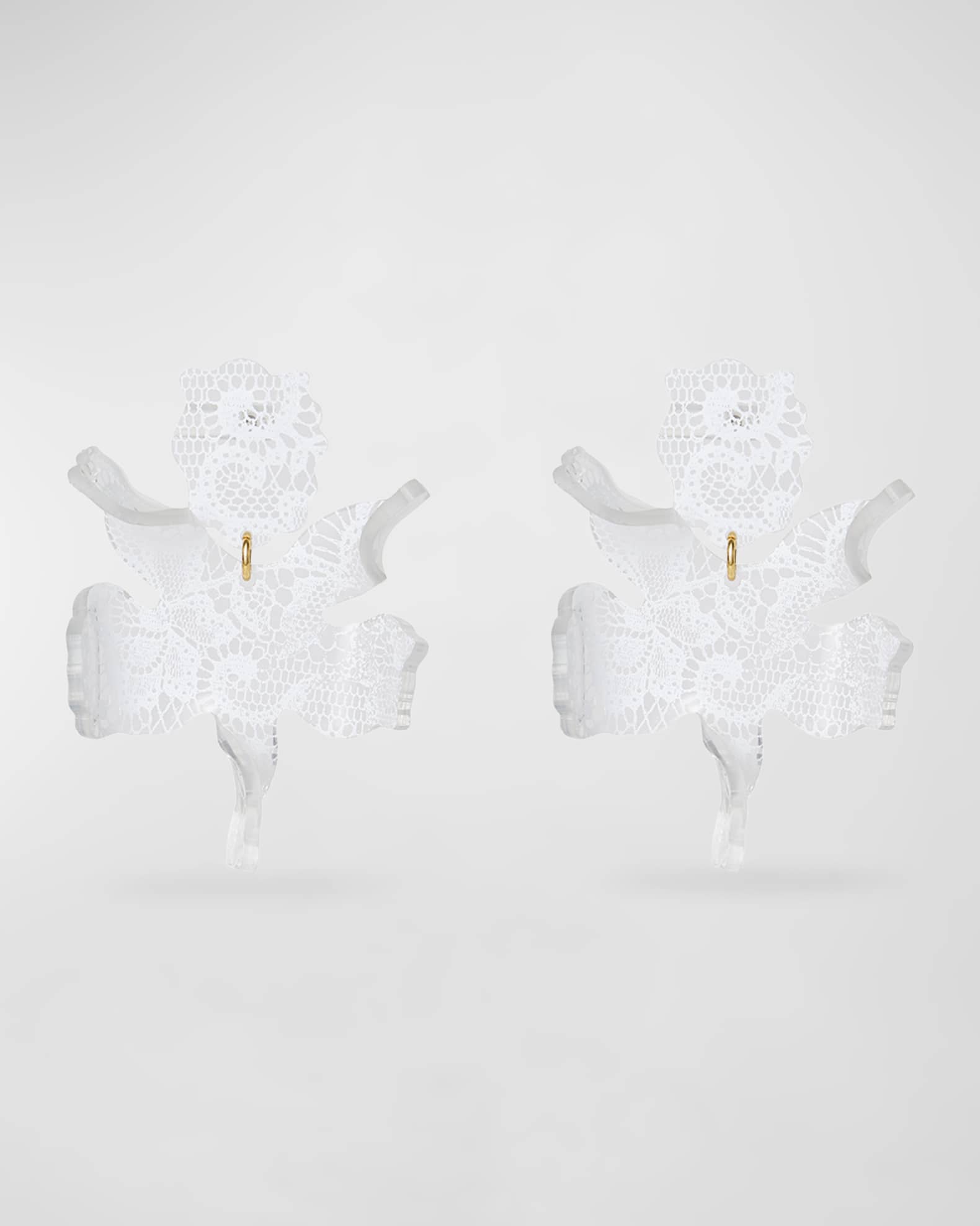 Lace Paper Lily Earrings 0