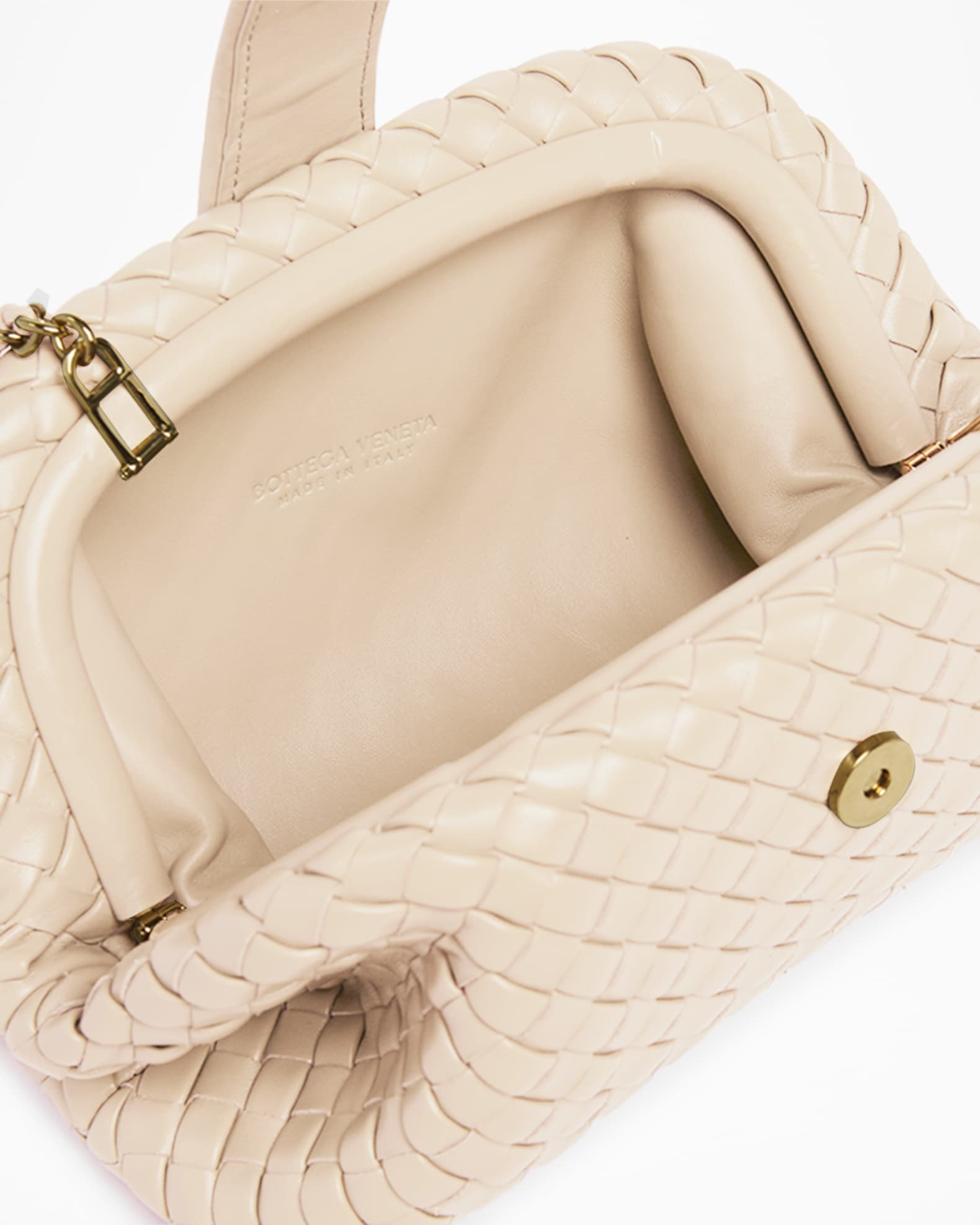 Bottega Veneta Lauren 1980 Mini Clutch Bag with Chain Strap