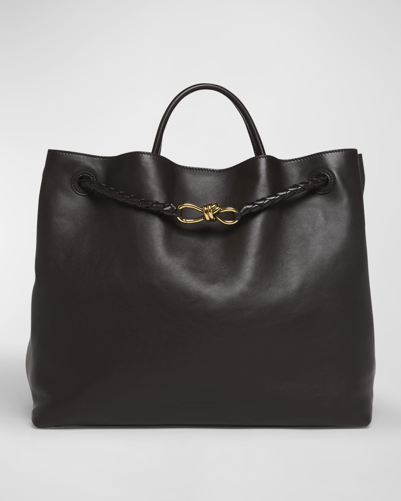 ハンドバッグ BOTTEGA VENETA BROWN LEATHER LARGE ANDIAMO HANDBAG Andiamo Large leather tote bag in brown - Bottega Veneta