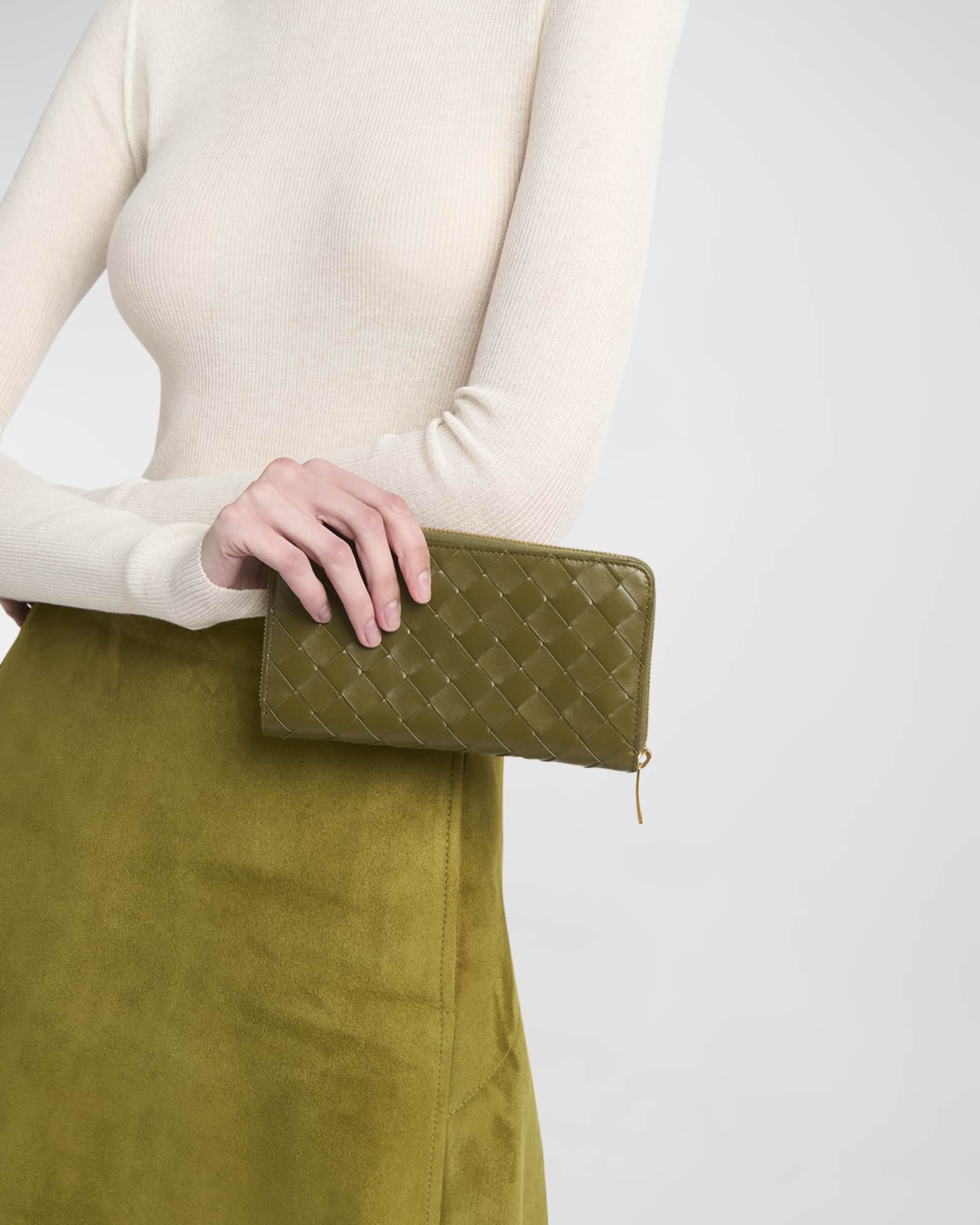 Bottega Veneta Large Zip Continental Wallet | Neiman Marcus