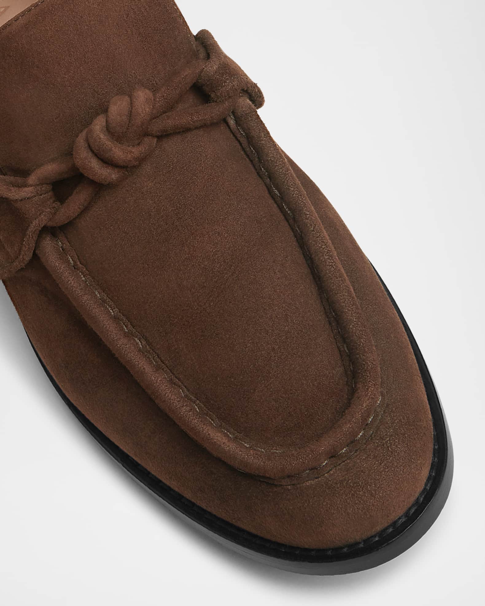 【関税&送料込】Bottega Veneta Dark Brown Suede Astaire Loaf Astaire Knot suede loafers in brown - Bottega Veneta | Mytheresa