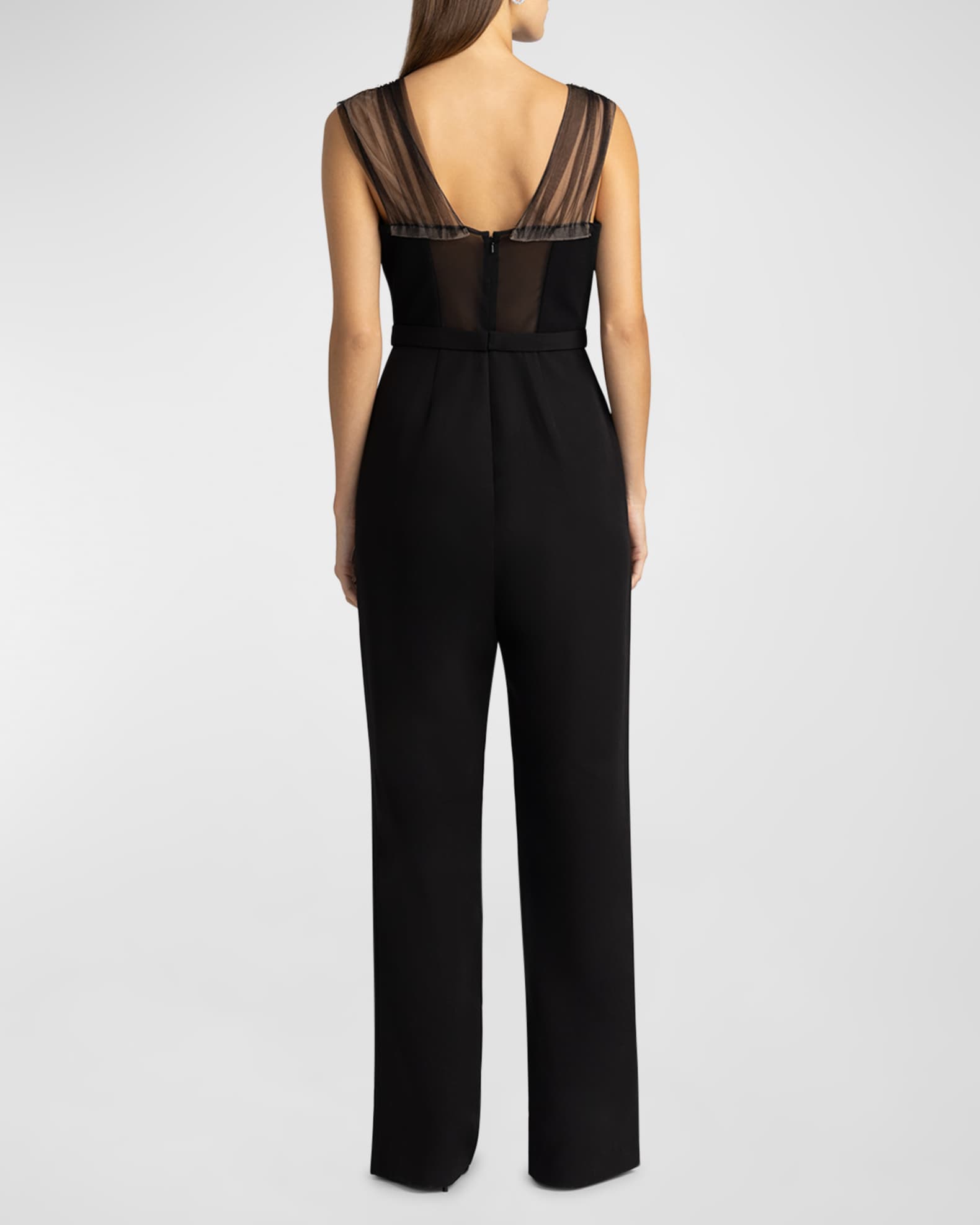 Sleeveless Sweetheart Illusion Jumpsuit
