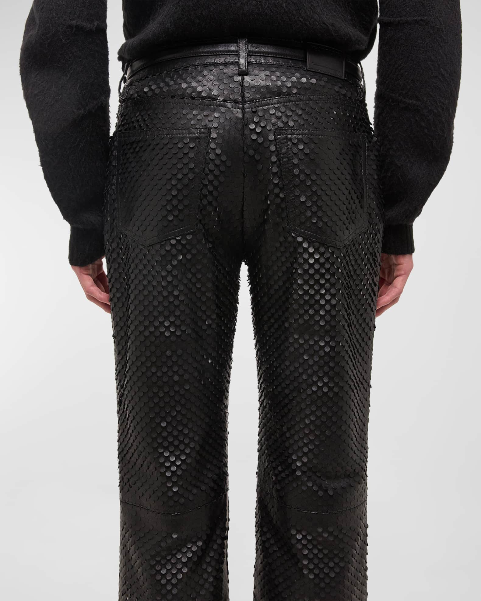 Men’s Hole Punch Leather Worker Pants