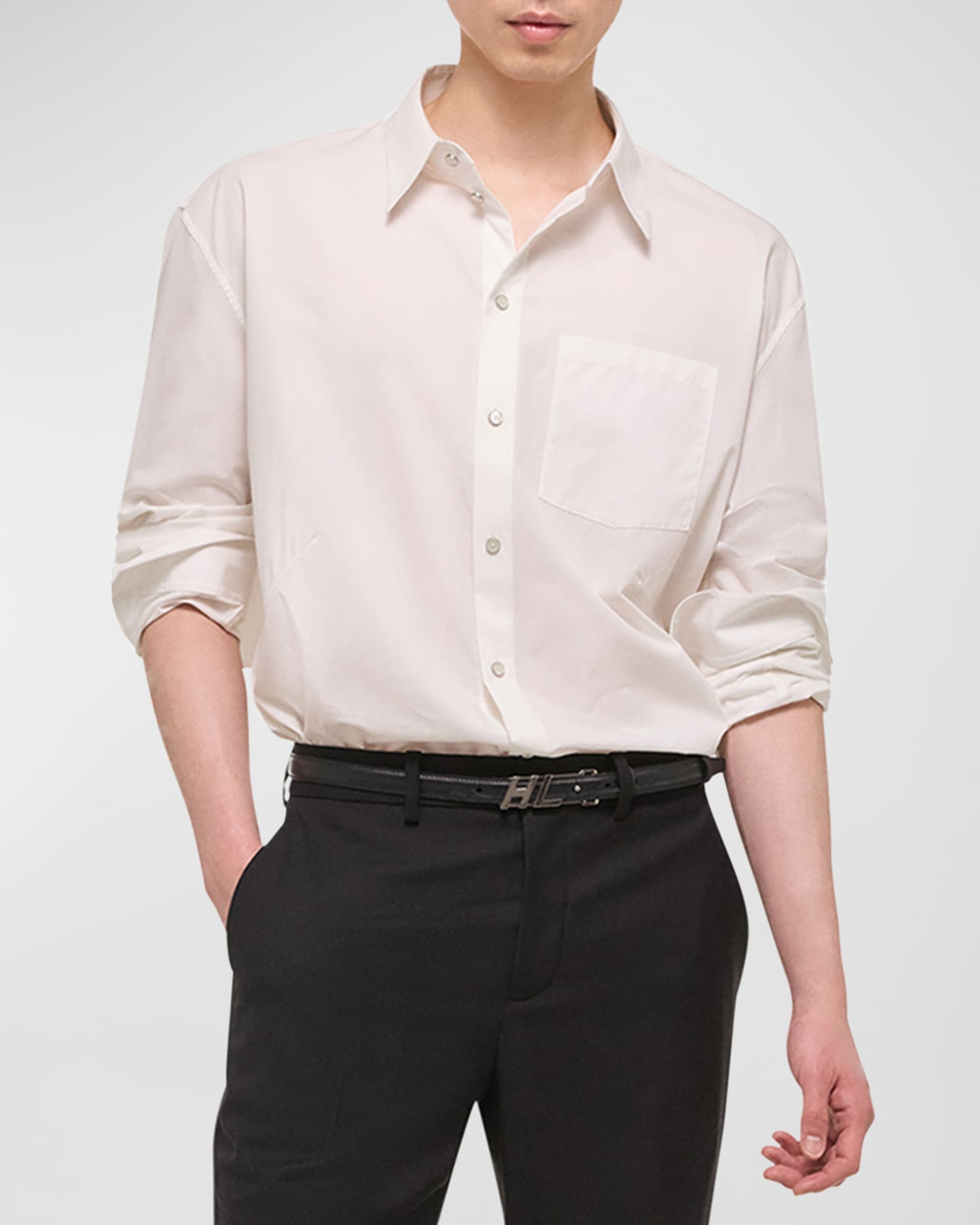 Helmut Lang Men's Apex Darted Sport Shirt | Neiman Marcus