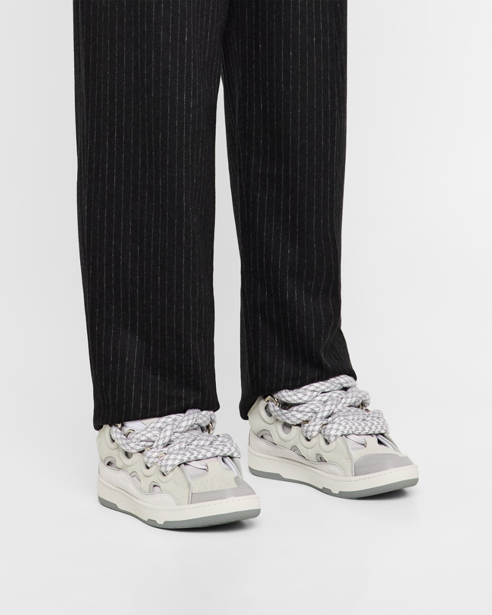 Men's Curb Leather Low-Top Sneakers 1