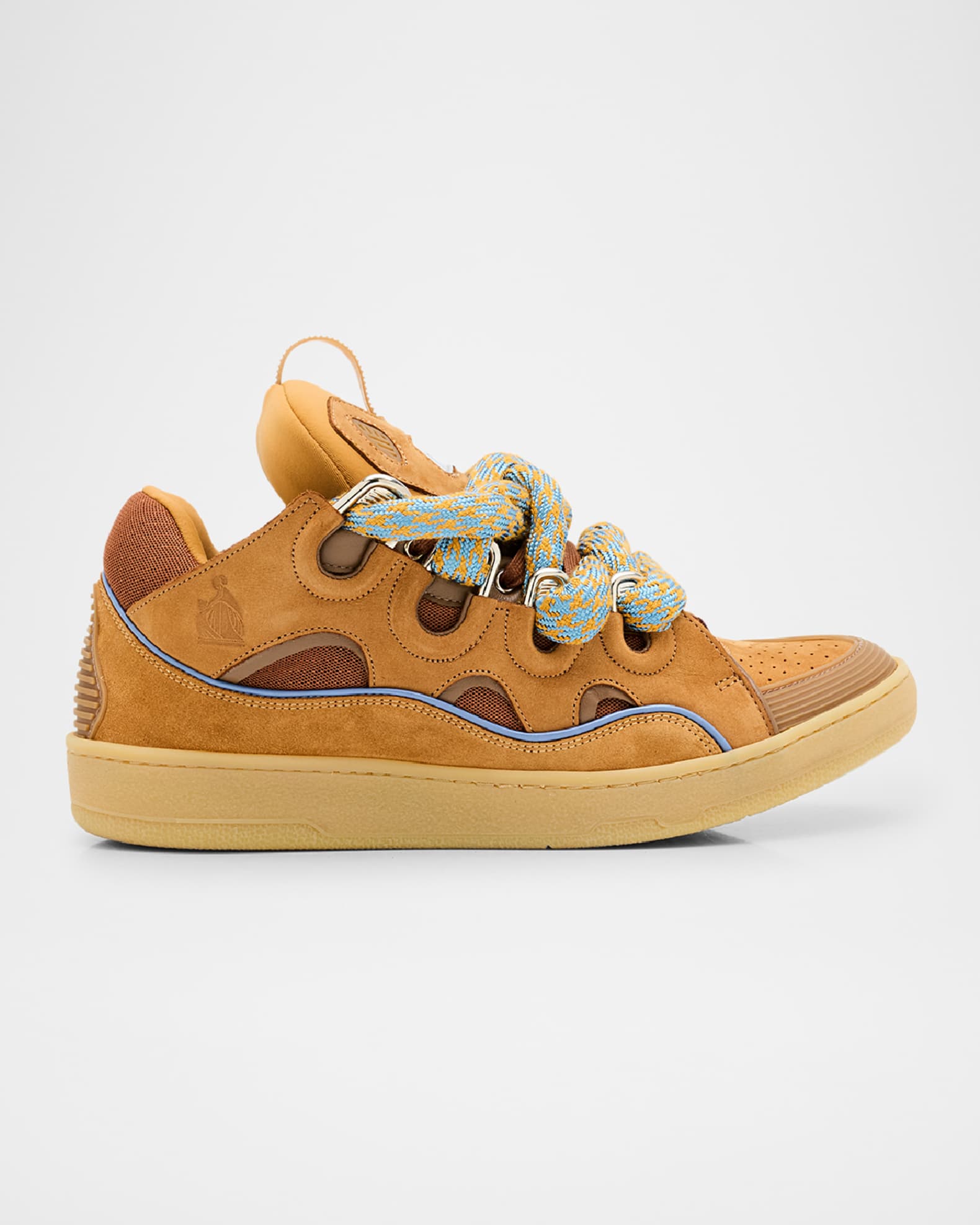 Men's Curb Leather Low-Top Sneakers 0
