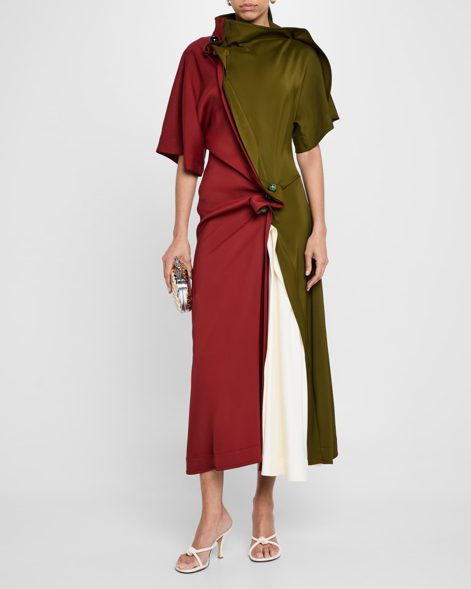 ワンピース Bottega Veneta Stretch Viscose Asymmetrical Bottega Veneta Stretch viscose top with asymmetric draped