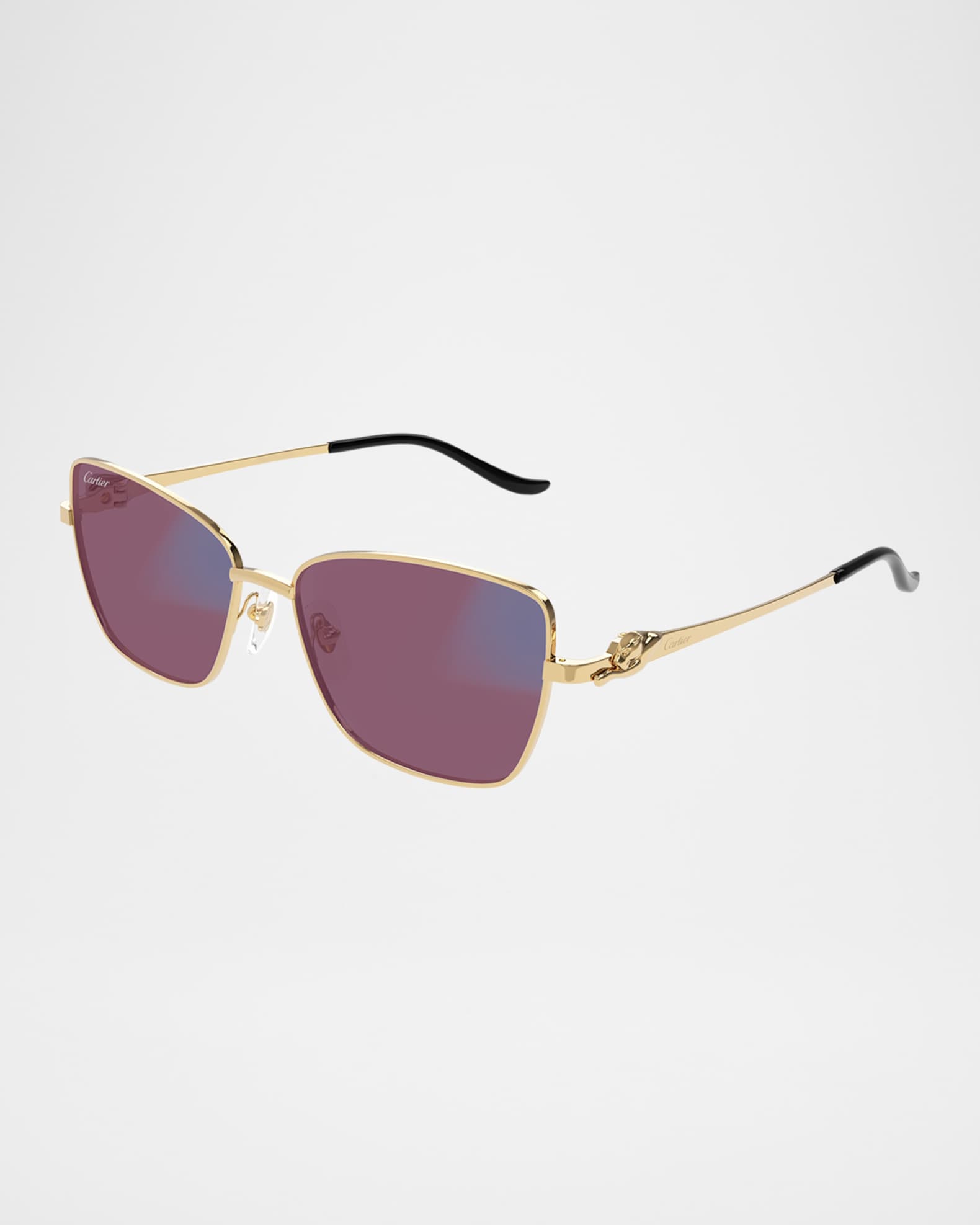 Cartier Panthere Blue Light Blocking Rimless Metal Glasses Neiman Marcus