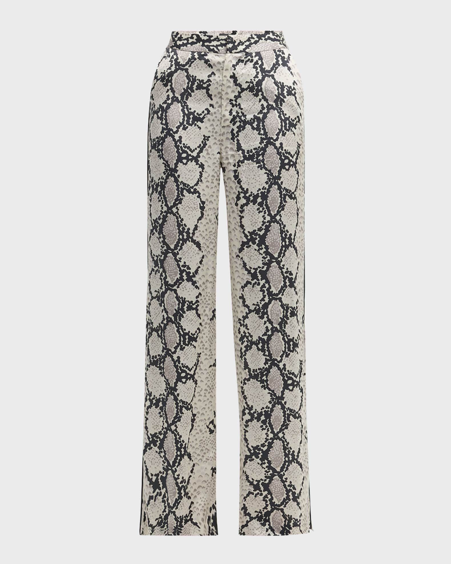 Le Superbe Joan Snakeskin Print Pants Cali King Snake