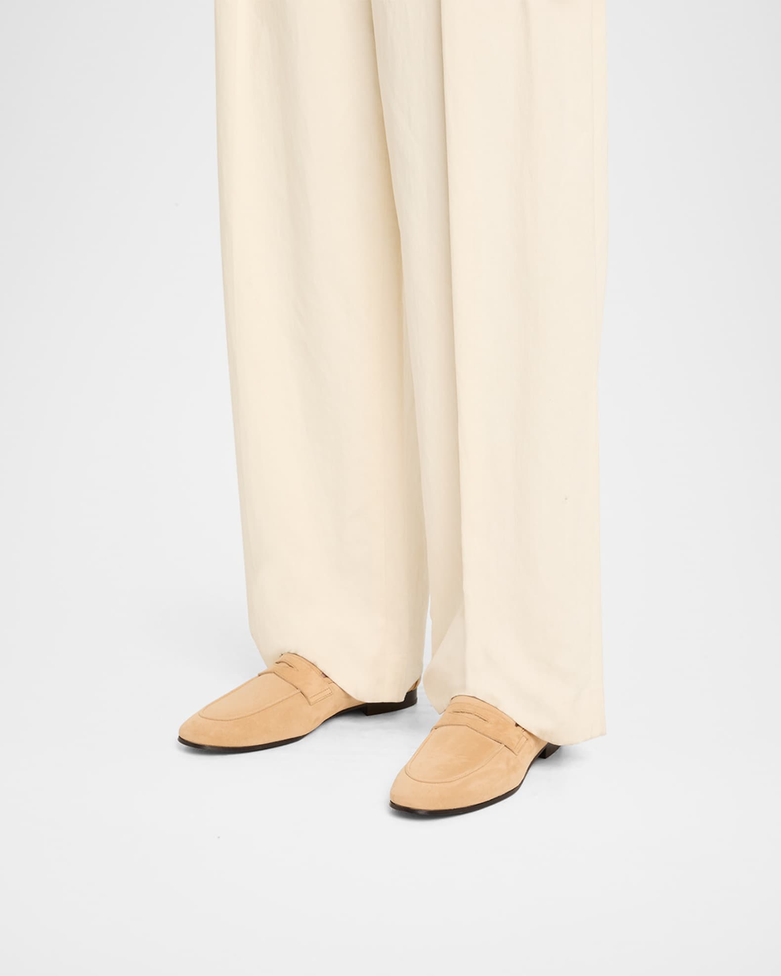 Flaneur Suede Penny Loafers 1